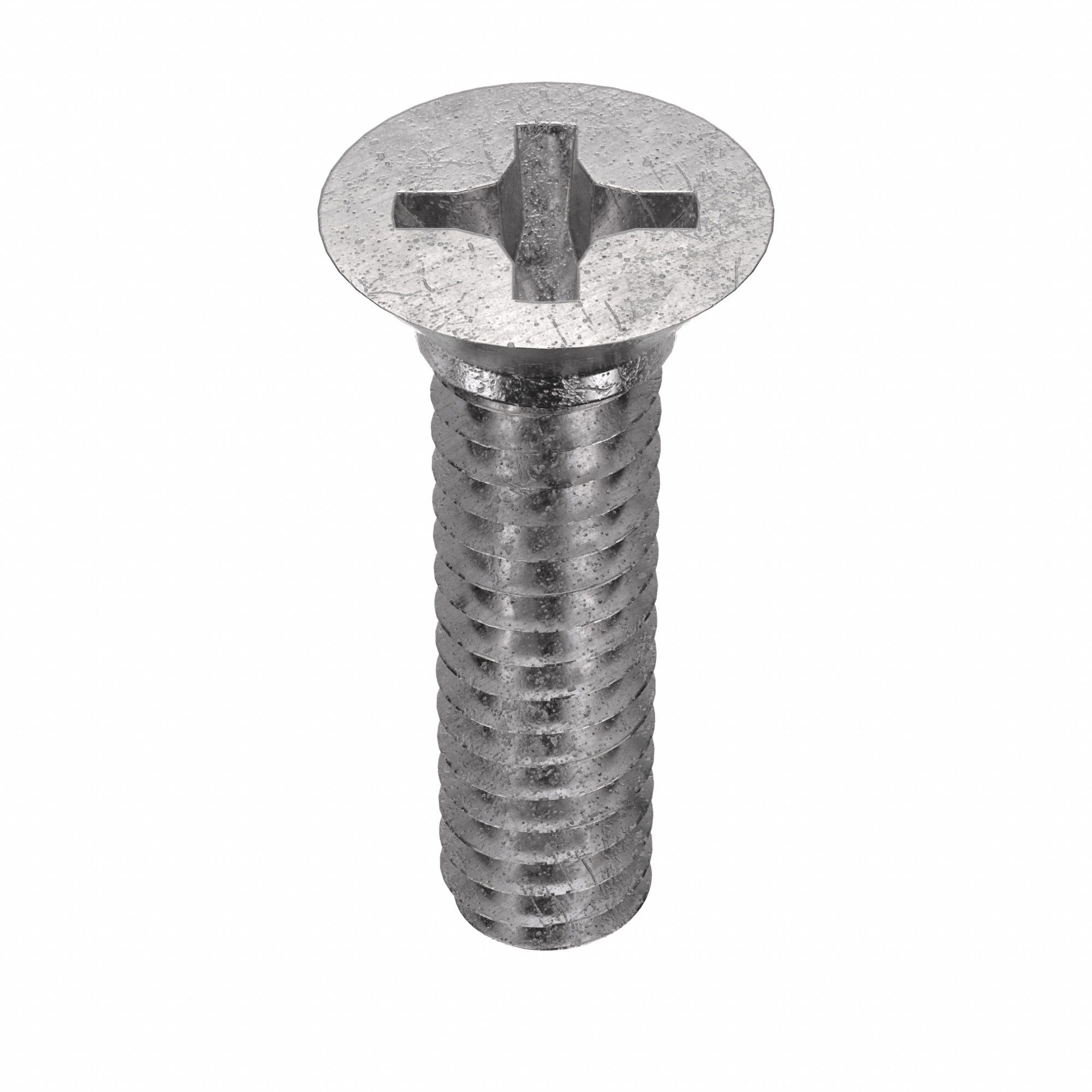 Machine Screw: 1/4"-20 Thread Size, 1 in Lg, 18-8, Stainless Steel, Plain, Flat, Phillips, 50 PK