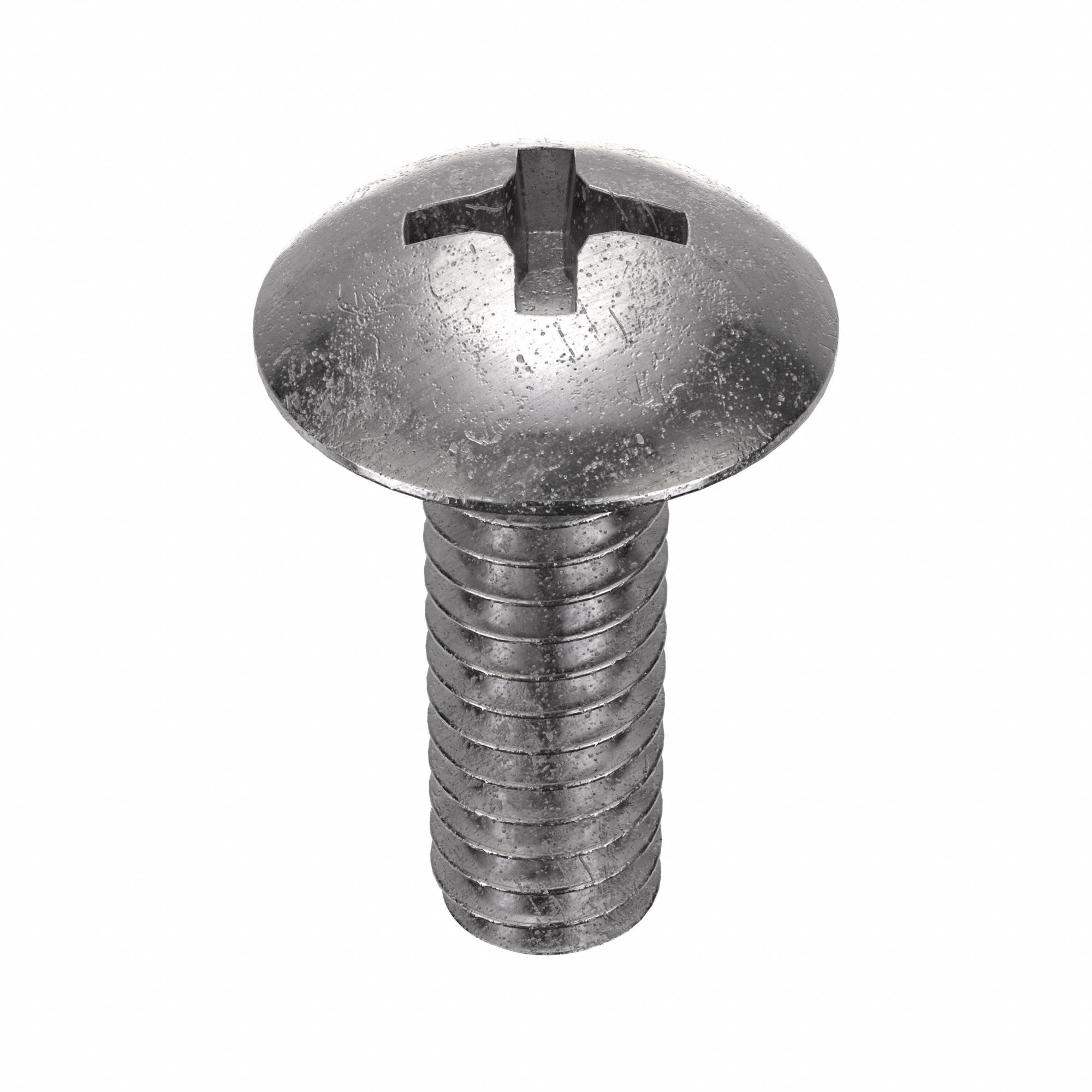Machine Screw: 1/4"-20 Thread Size, 5/8 in Lg, 18-8, Stainless Steel, Plain, Truss, Phillips, 50 PK