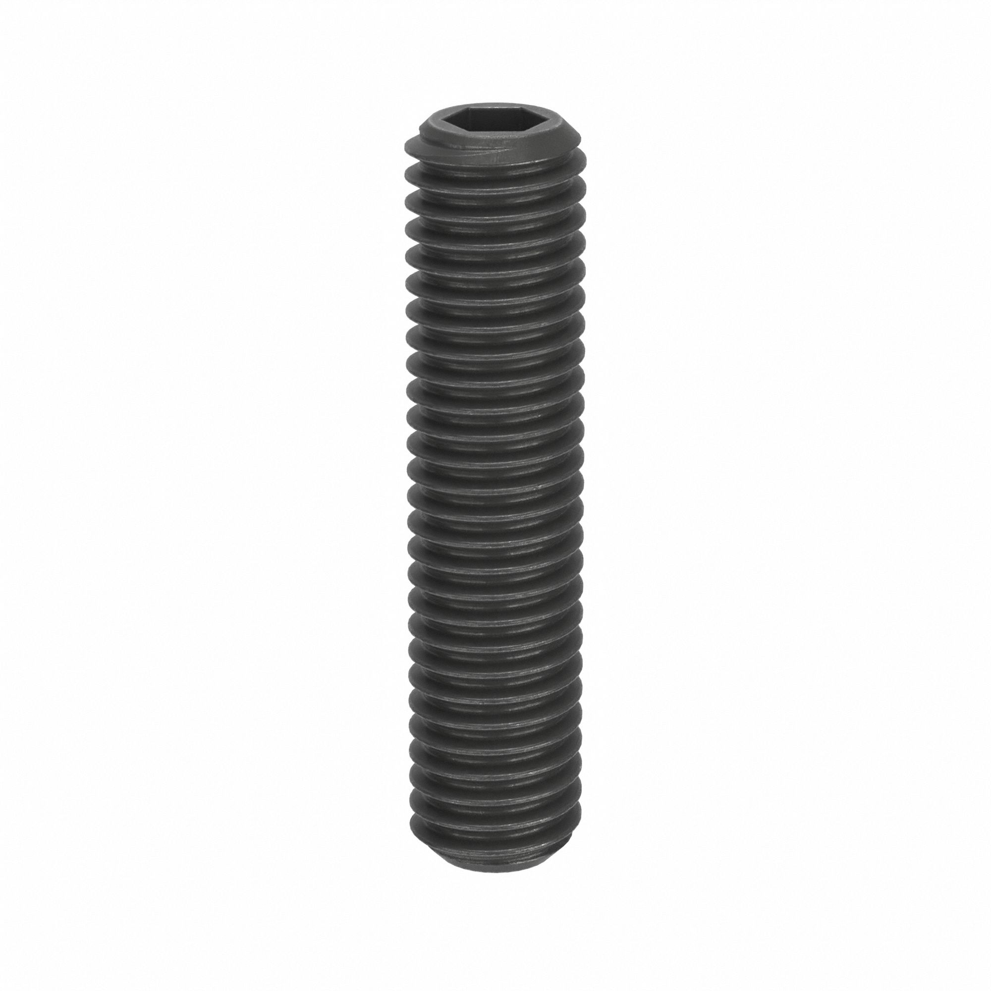 Socket Set Screw: M8x1.25 Thread Size, 35 mm Overall Lg, Flat pt, Steel, Black Oxide, Socket, 50 PK
