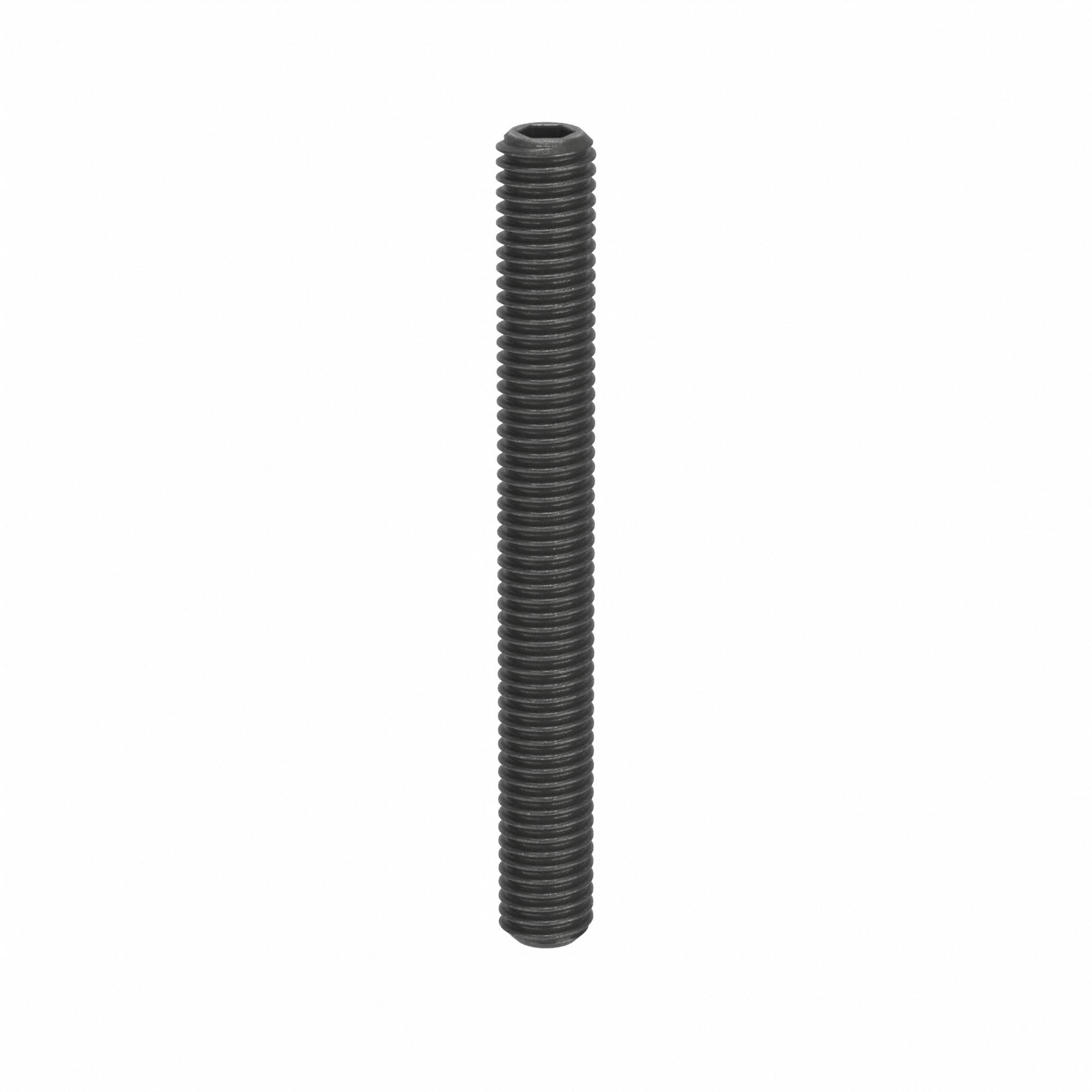 Socket Set Screw: M8x1.25 Thread Size, 70 mm Overall Lg, Flat pt, Steel, Black Oxide, Socket, 50 PK