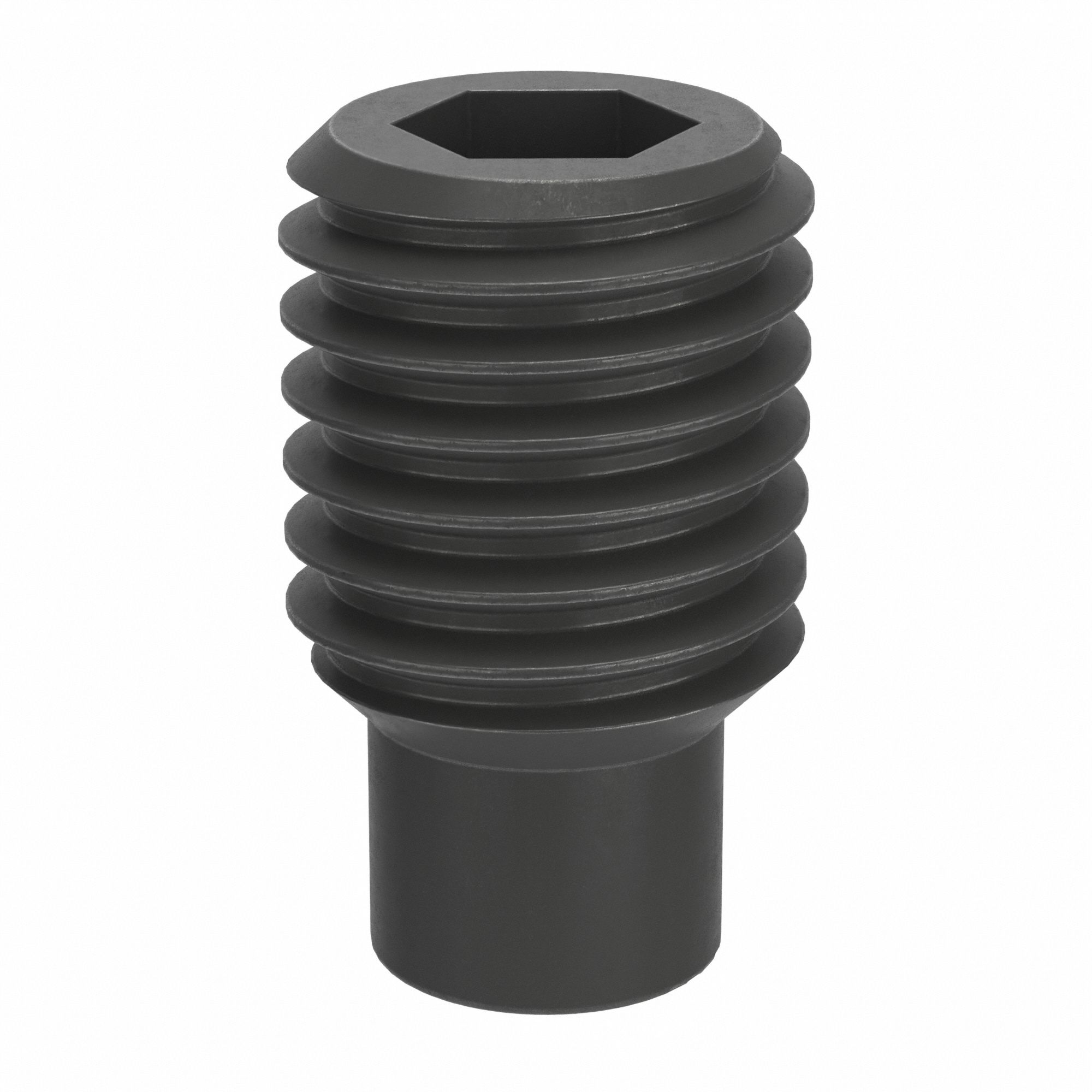 Socket Set Screw: M12x1.75 Thread Size, 20 mm Overall Lg, Dog pt, Steel, Black Oxide, Socket, 50 PK
