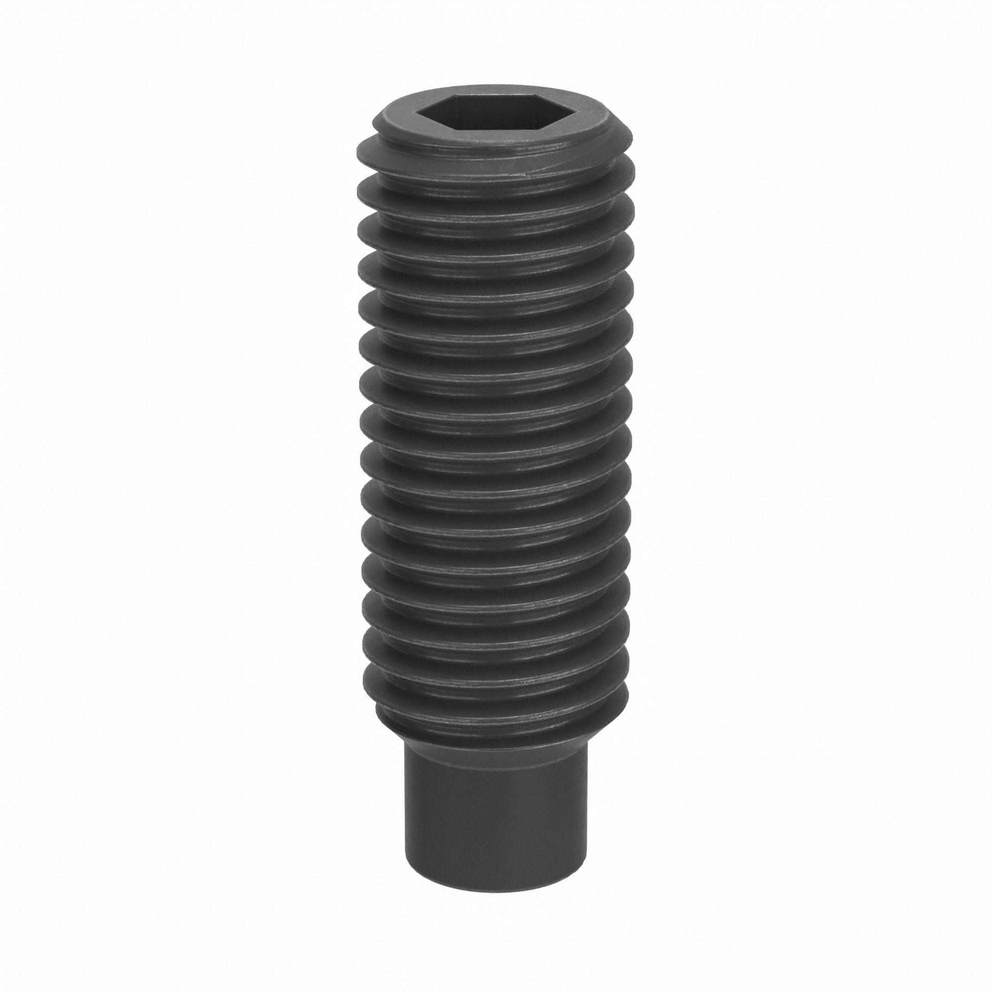 Socket Set Screw: M12x1.75 Thread Size, 35 mm Overall Lg, Dog pt, Steel, Black Oxide, Socket, 50 PK