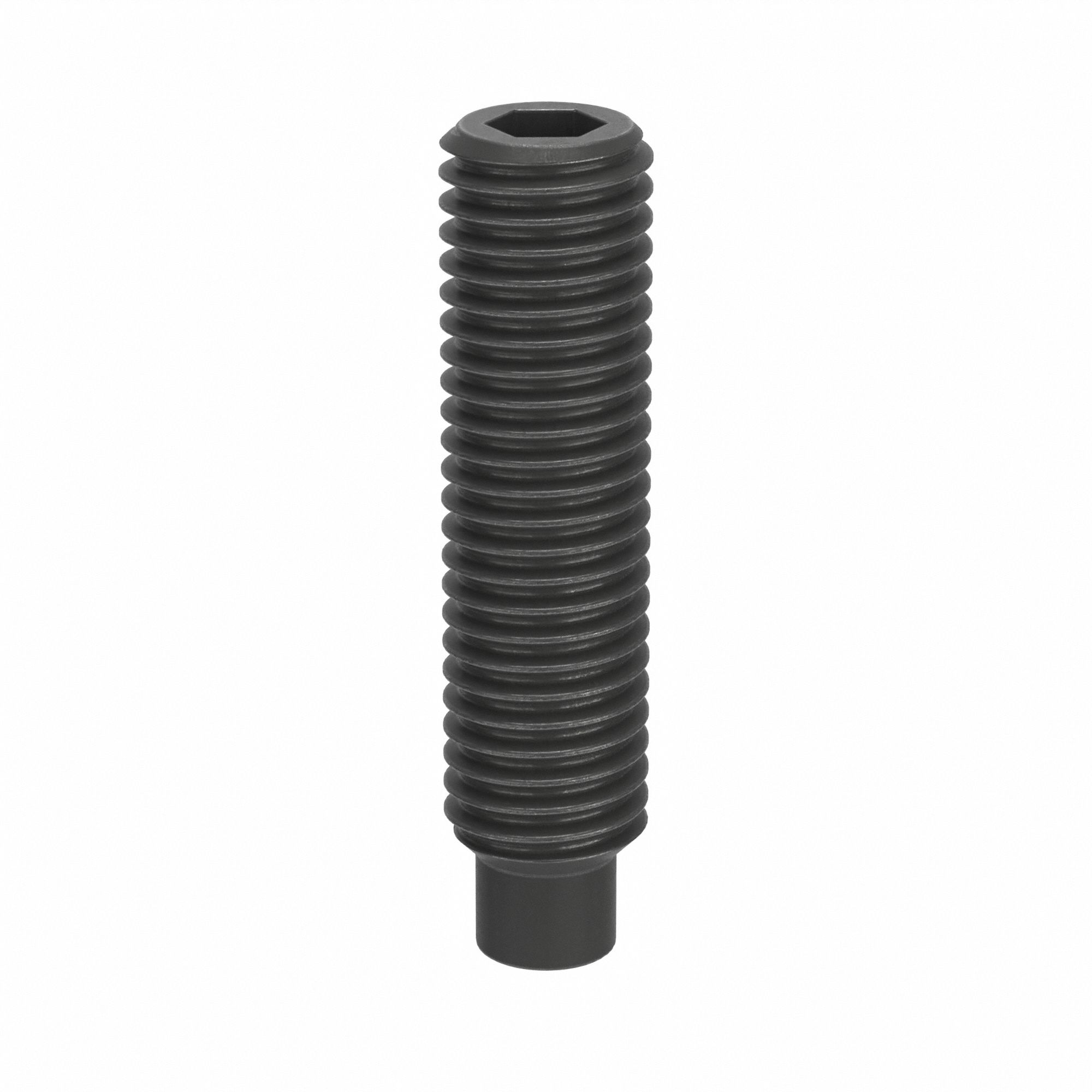 Socket Set Screw: M12x1.75 Thread Size, 50 mm Overall Lg, Dog pt, Steel, Black Oxide, Socket, 50 PK