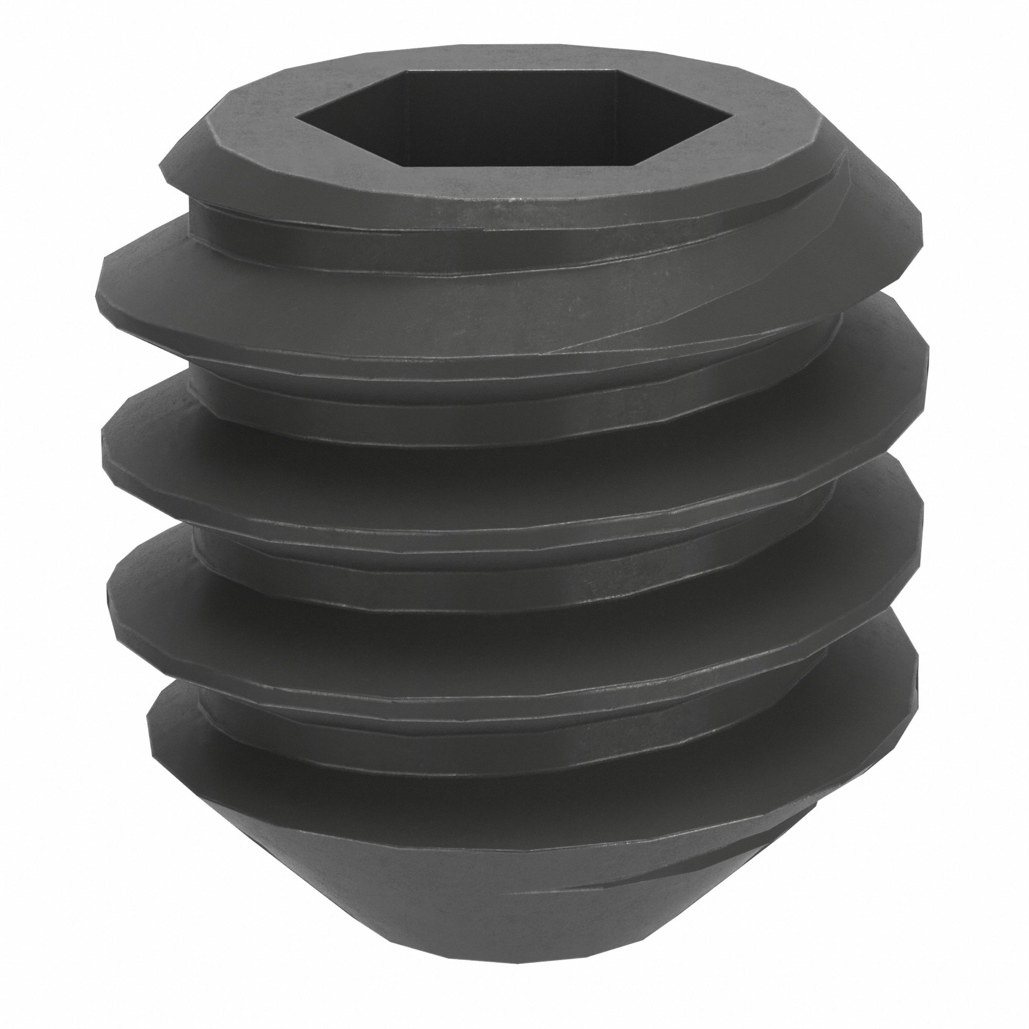 Socket Set Screw: M2x0.4 Thread Size, 2 mm Overall Lg, Cup pt, Steel, Black Oxide, Socket, 100 PK