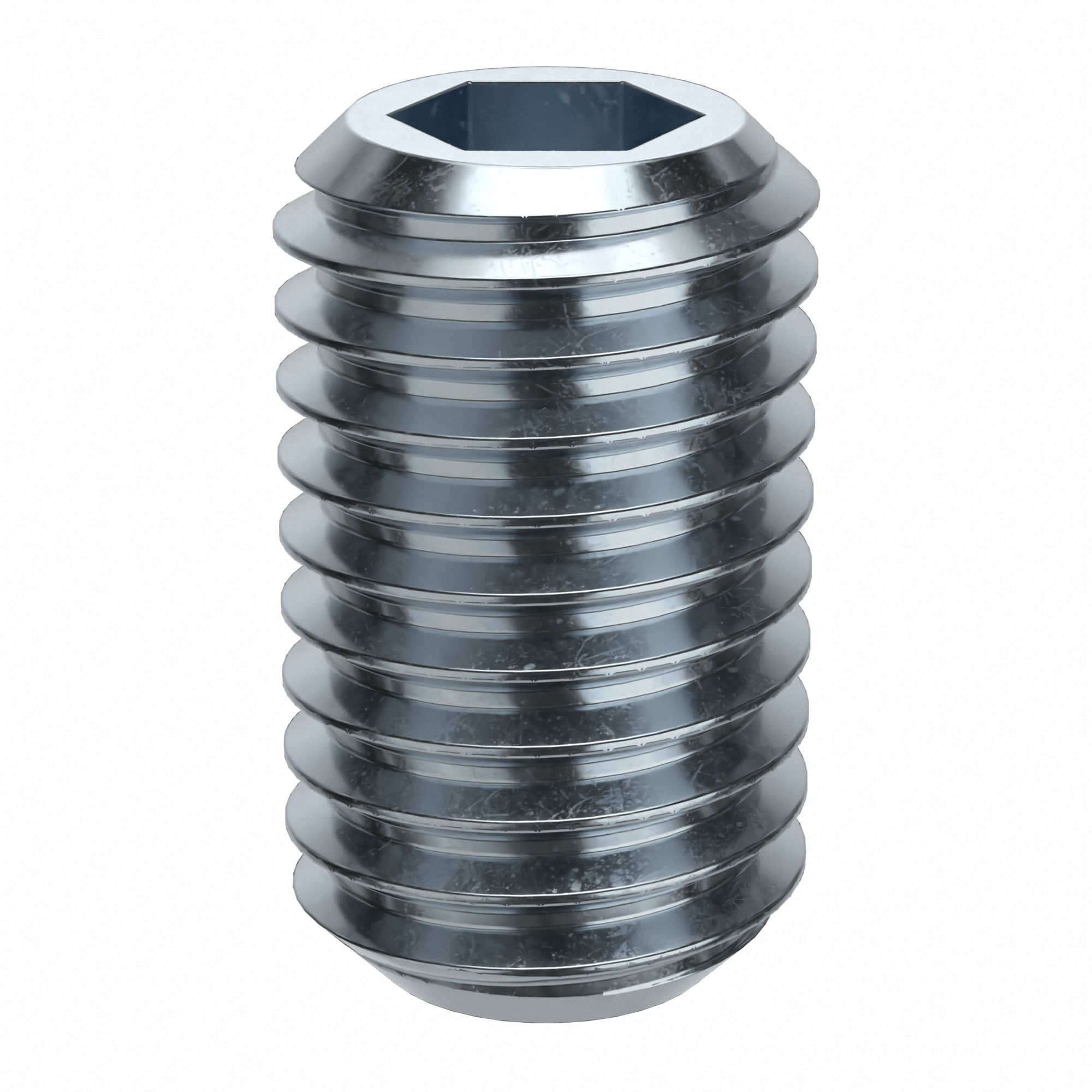 SOCKET SET SCREW, M12-1.75MM THREAD, 20MM OVERALL L, CUP POINT, ALLOY STEEL, ZINC PLATED, 50 PK