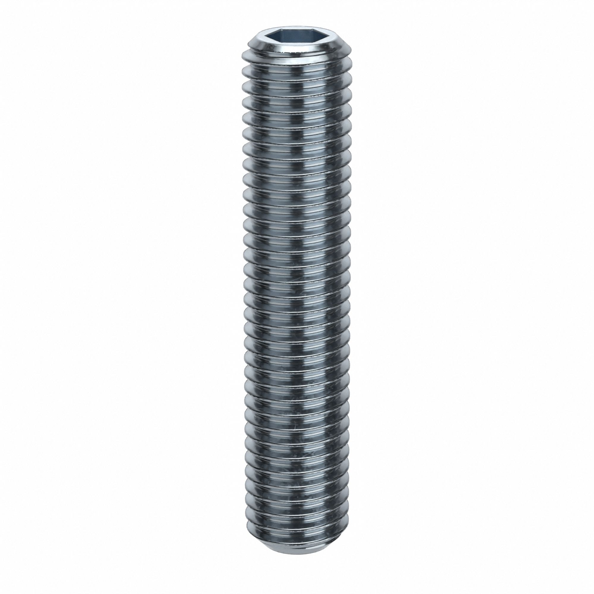 Socket Set Screw: M12x1.75 Thread Size, 60 mm Overall Lg, Cup pt, Alloy Steel, Zinc Plated, 50 PK