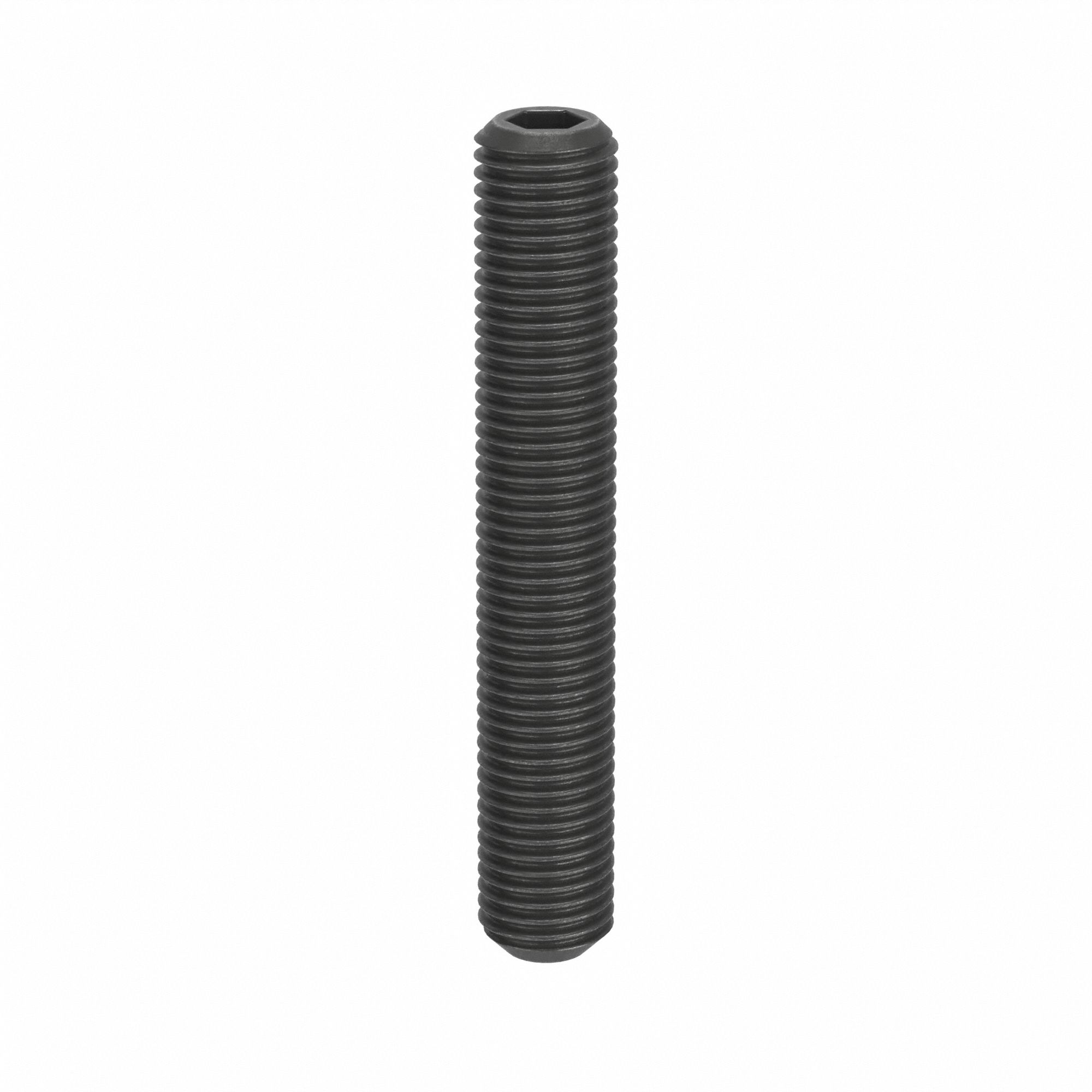 Socket Set Screw: M8x1 Thread Size, 50 mm Overall Lg, Cup pt, Steel, Black Oxide, Socket, 50 PK