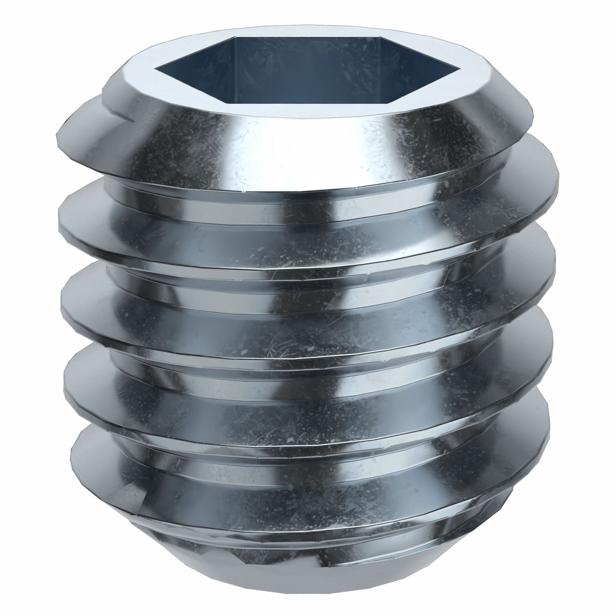 Socket Set Screw: M4x0.7 Thread Size, 4 mm Overall Lg, Flat pt, Alloy Steel, Zinc Plated, 100 PK