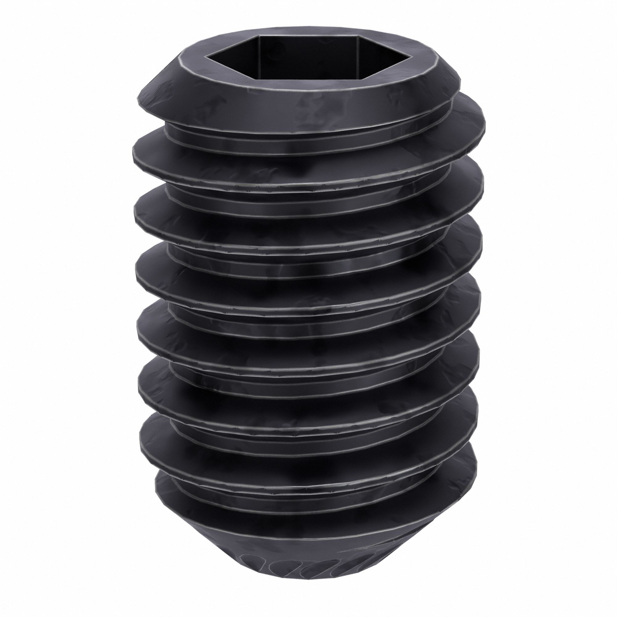 Socket Set Screw: M4x0.7 Thread Size, 6 mm Overall Lg, Knurled Cup pt, Alloy Steel, Socket, 100 PK