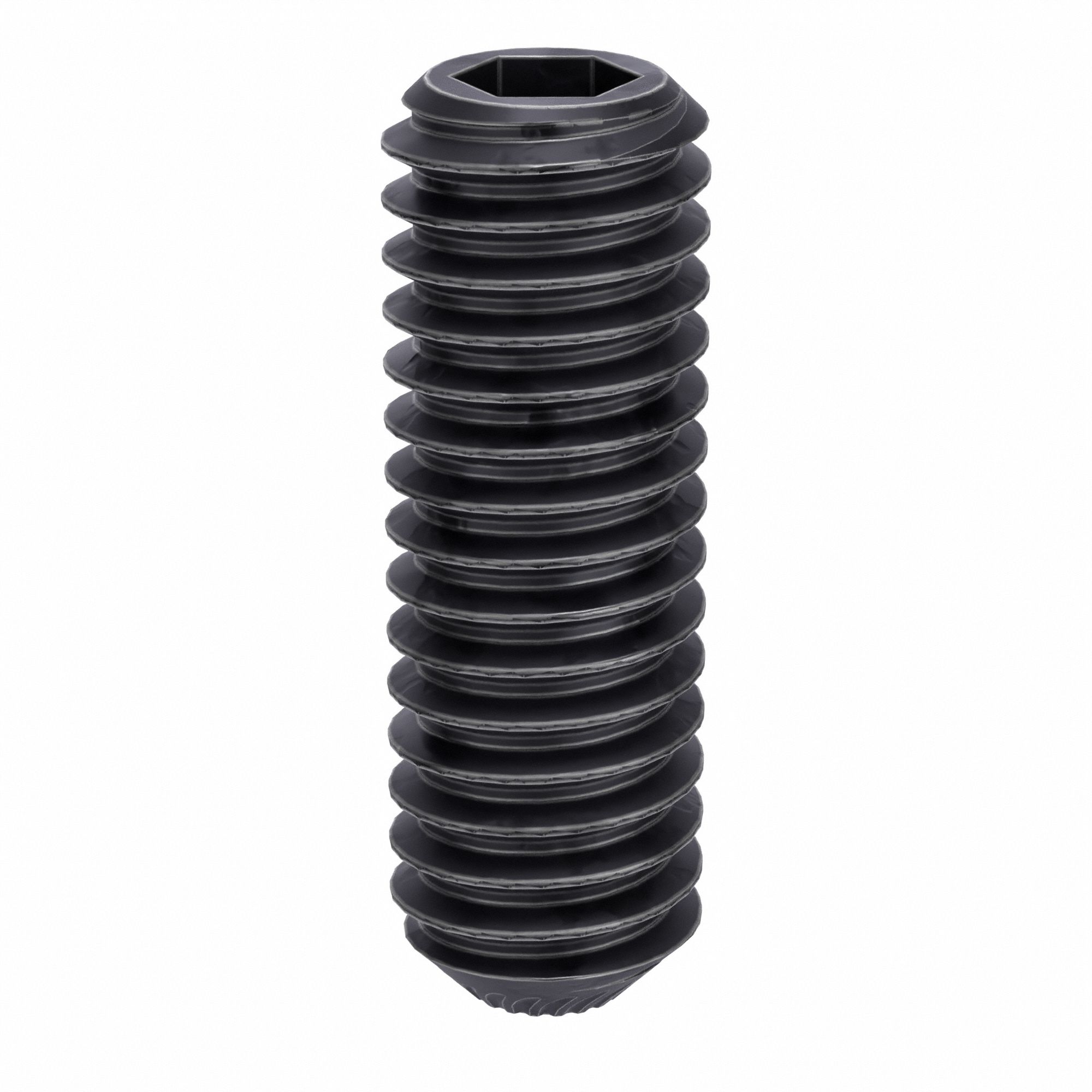 Socket Set Screw: M4x0.7 Thread Size, 12 mm Overall Lg, Knurled Cup pt, Alloy Steel, Socket, 100 PK