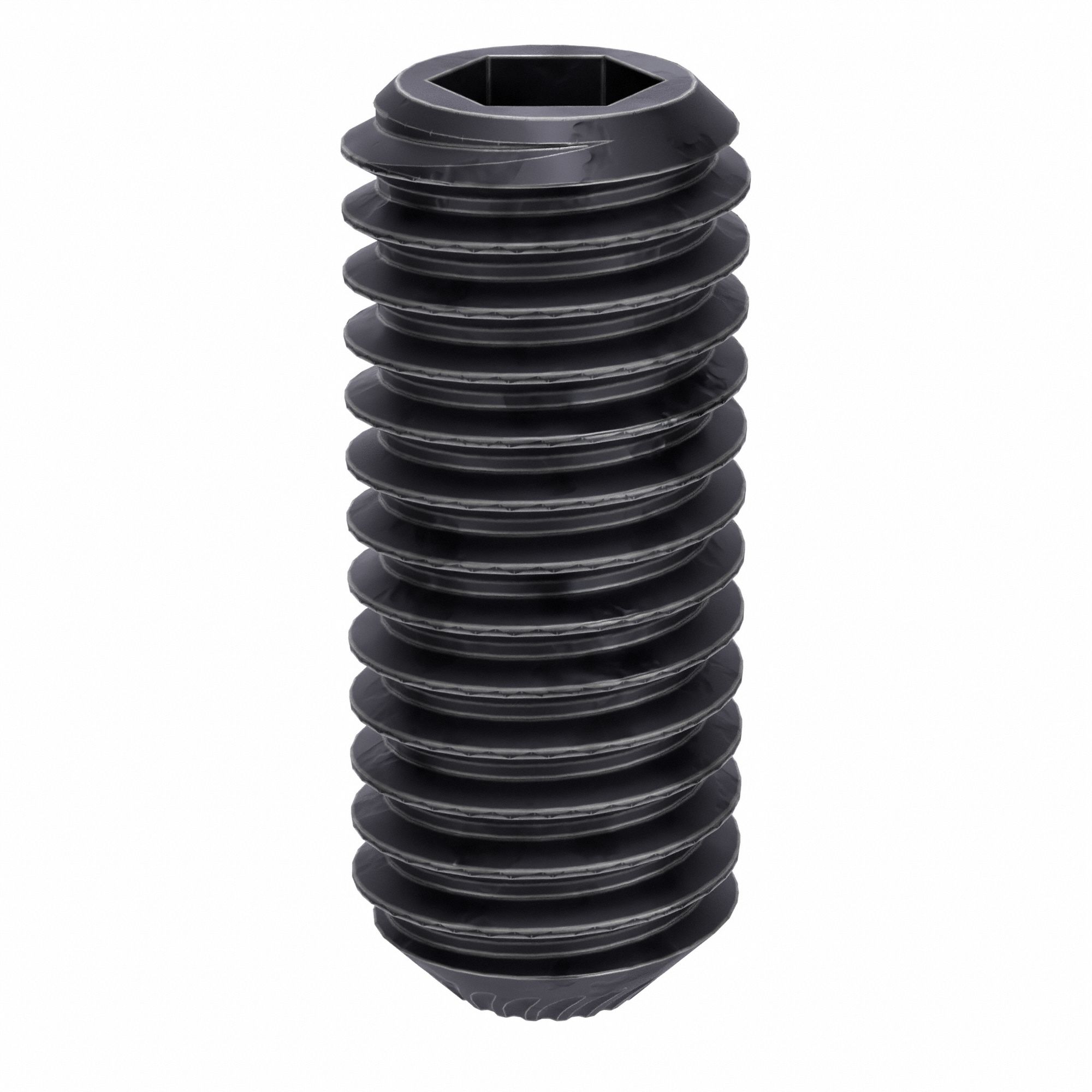 Socket Set Screw: M5x0.8 Thread Size, 12 mm Overall Lg, Knurled Cup pt, Alloy Steel, Socket, 100 PK