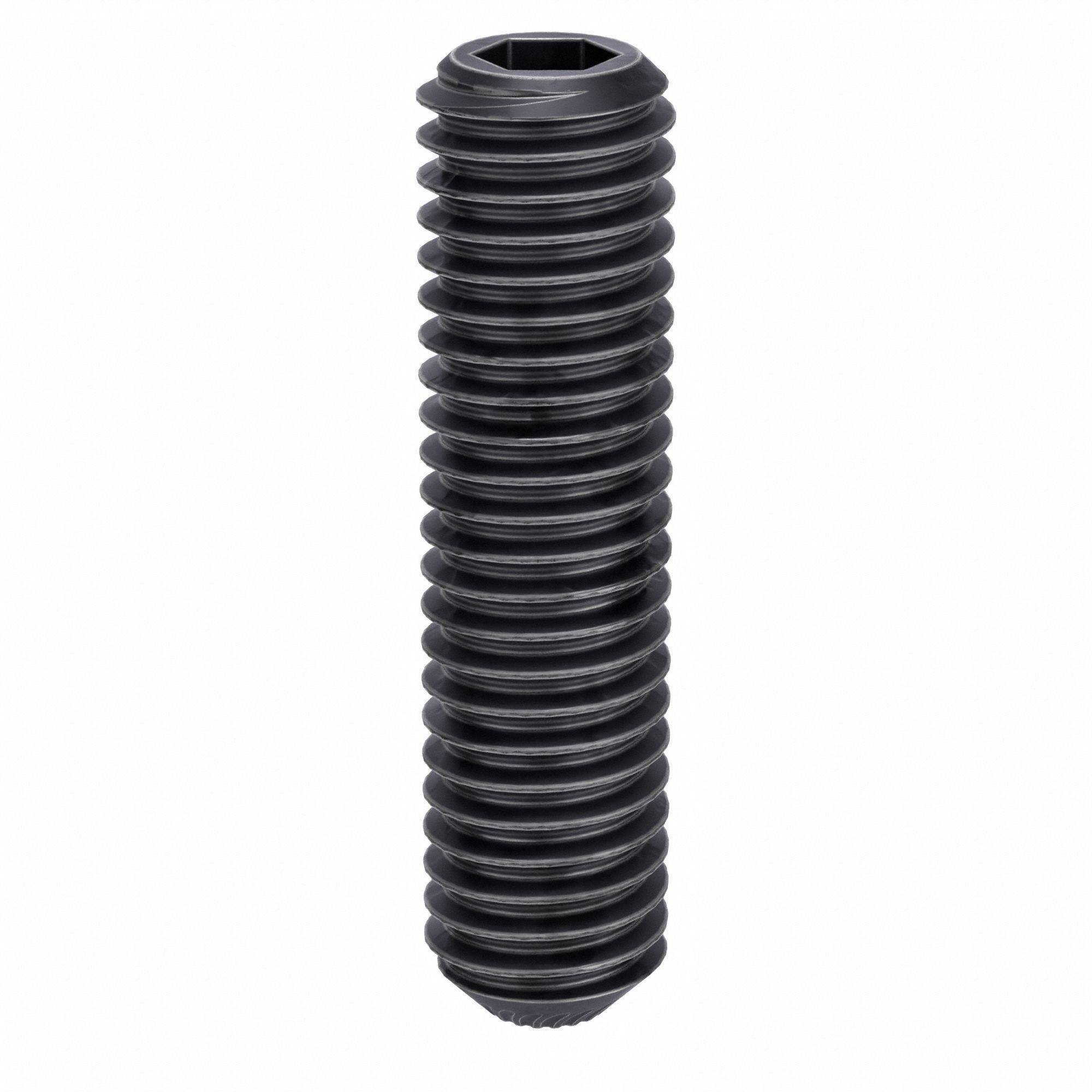 Socket Set Screw: M5x0.8 Thread Size, 20 mm Overall Lg, Knurled Cup pt, Alloy Steel, Socket, 100 PK