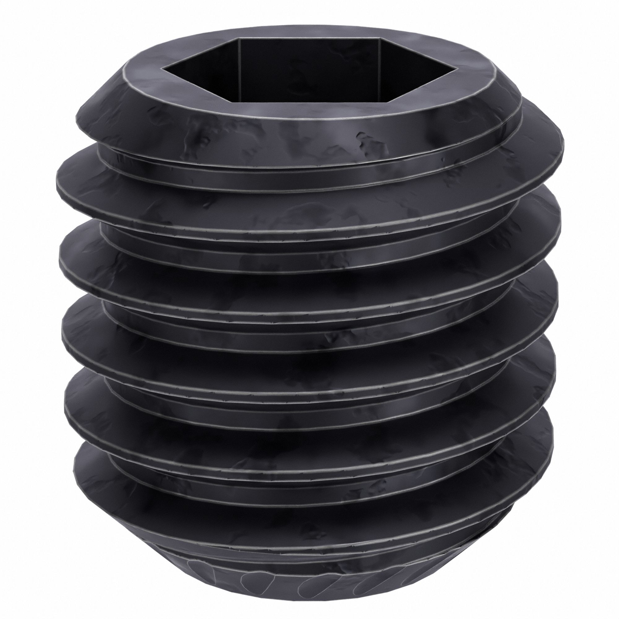 Socket Set Screw: M8x1.25 Thread Size, 8 mm Overall Lg, Knurled Cup pt, Alloy Steel, Socket, 100 PK