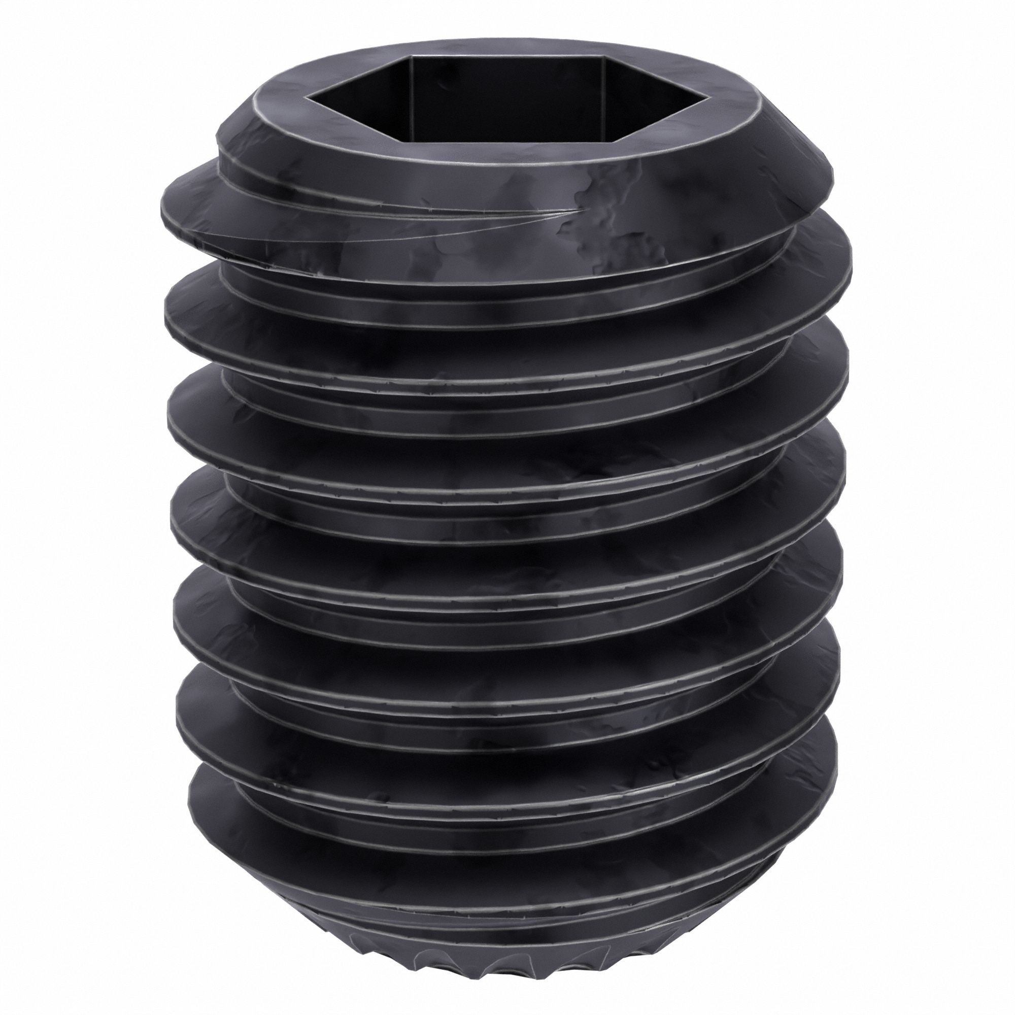 Socket Set Screw: M8x1.25 Thread Size, 10 mm Overall Lg, Knurled Cup pt, Alloy Steel, Socket, 100 PK