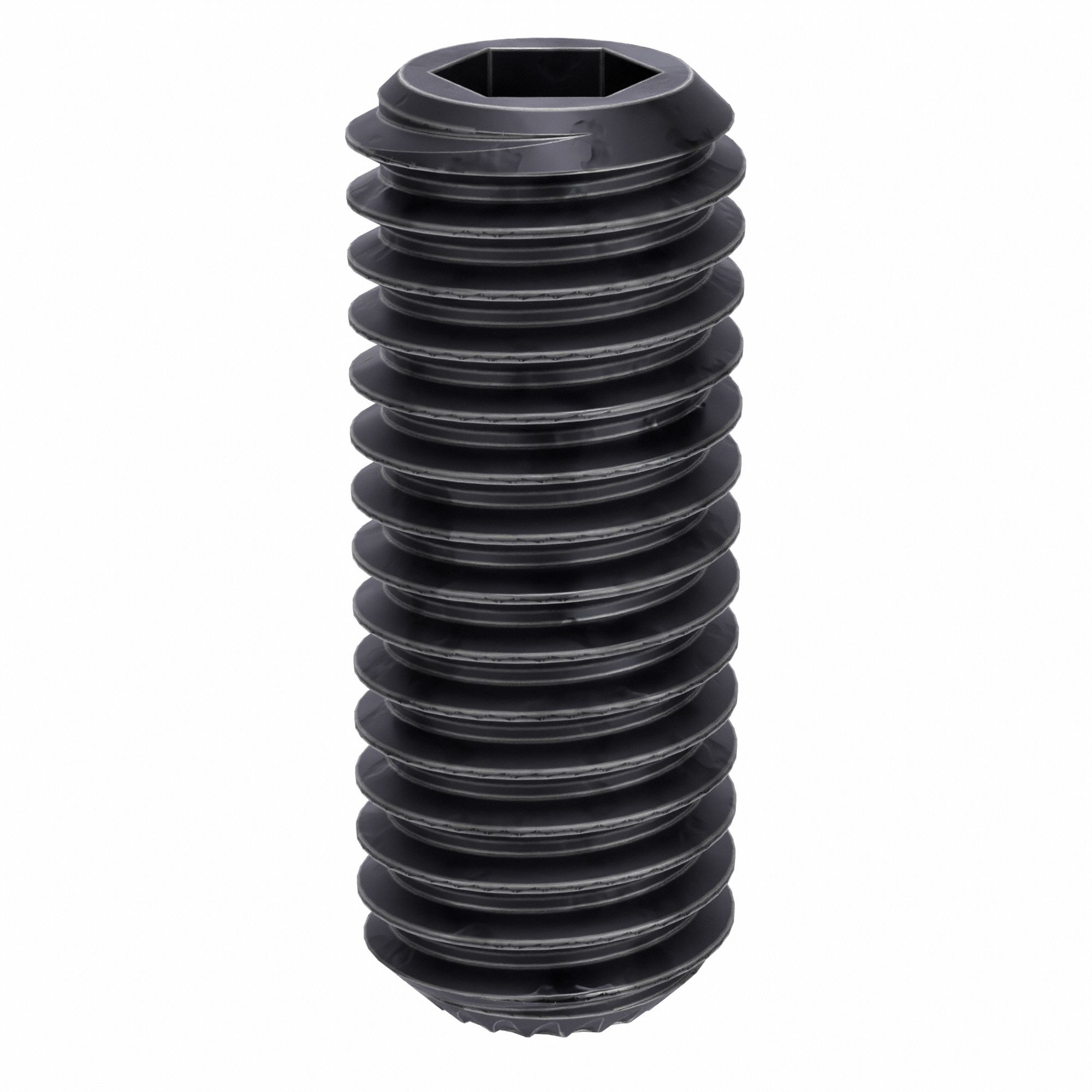 Socket Set Screw: M8x1.25 Thread Size, 20 mm Overall Lg, Knurled Cup pt, Alloy Steel, Socket, 100 PK