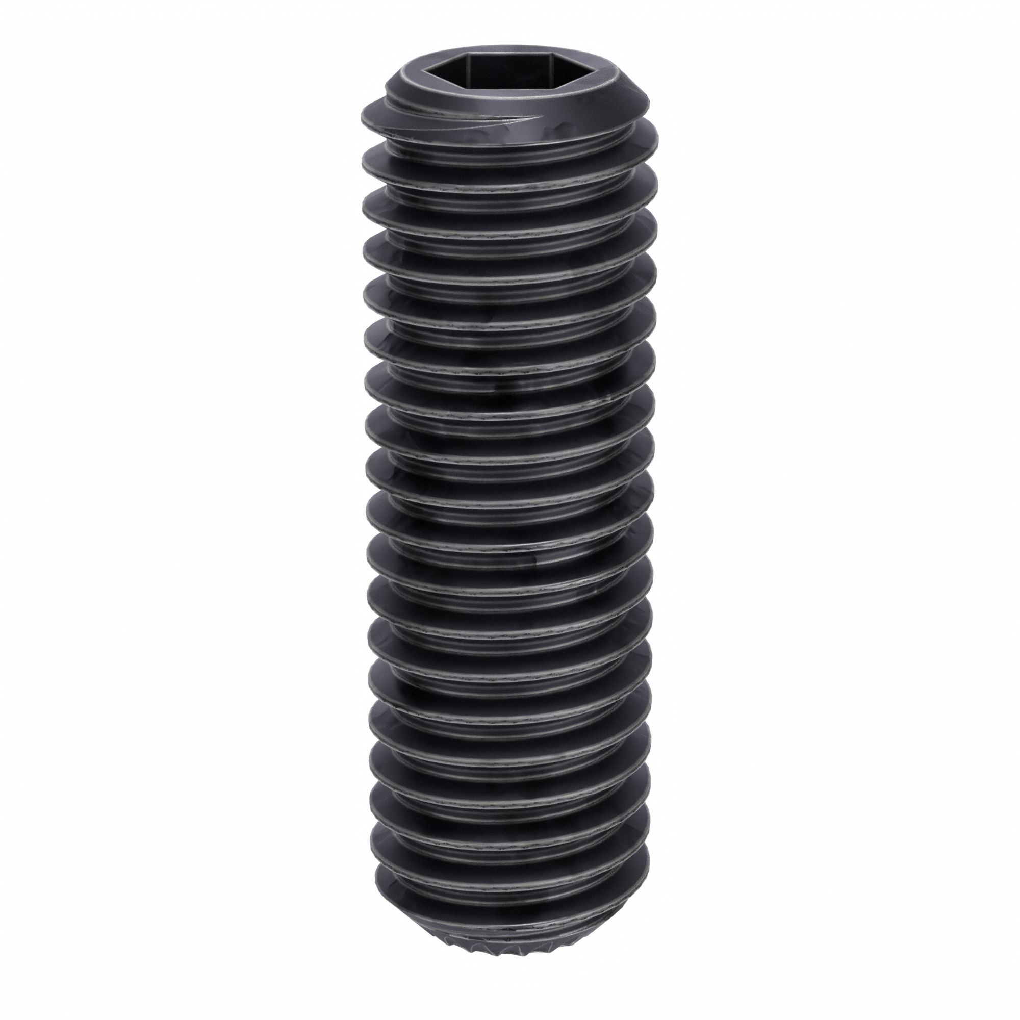 Socket Set Screw: M8x1.25 Thread Size, 25 mm Overall Lg, Knurled Cup pt, Alloy Steel, Socket, 100 PK