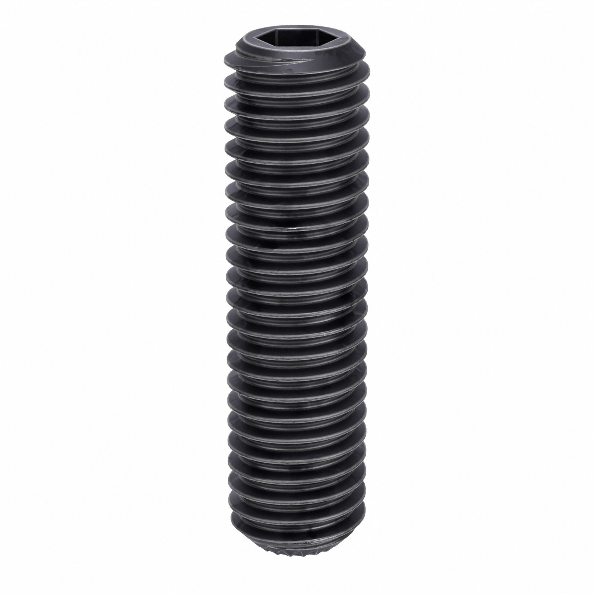 Socket Set Screw: M8x1.25 Thread Size, 30 mm Overall Lg, Knurled Cup pt, Alloy Steel, Socket, 100 PK