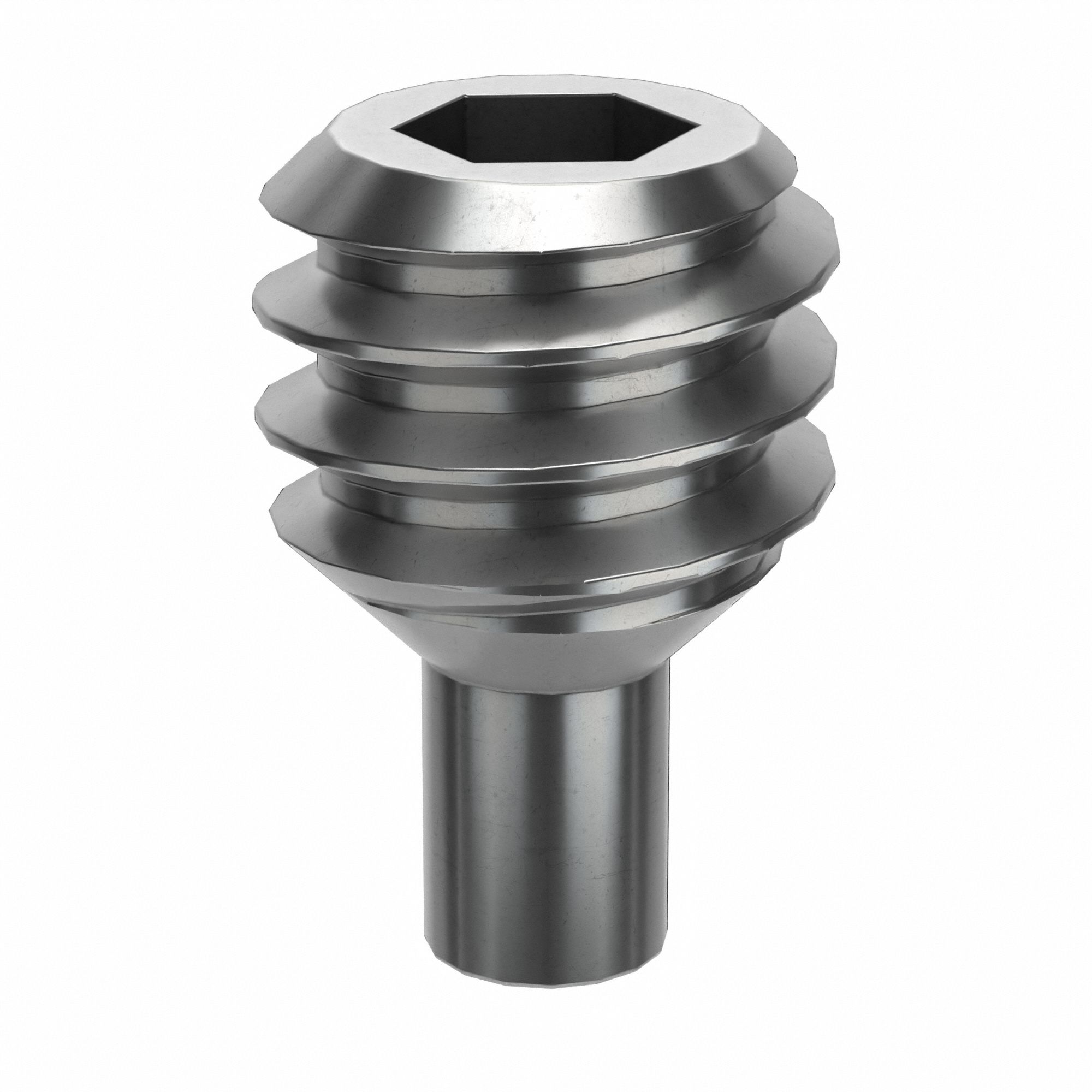 Socket Set Screw: M2x0.4 Thread Size, 3 mm Overall Lg, Dog pt, Stainless Steel, Plain, 100 PK