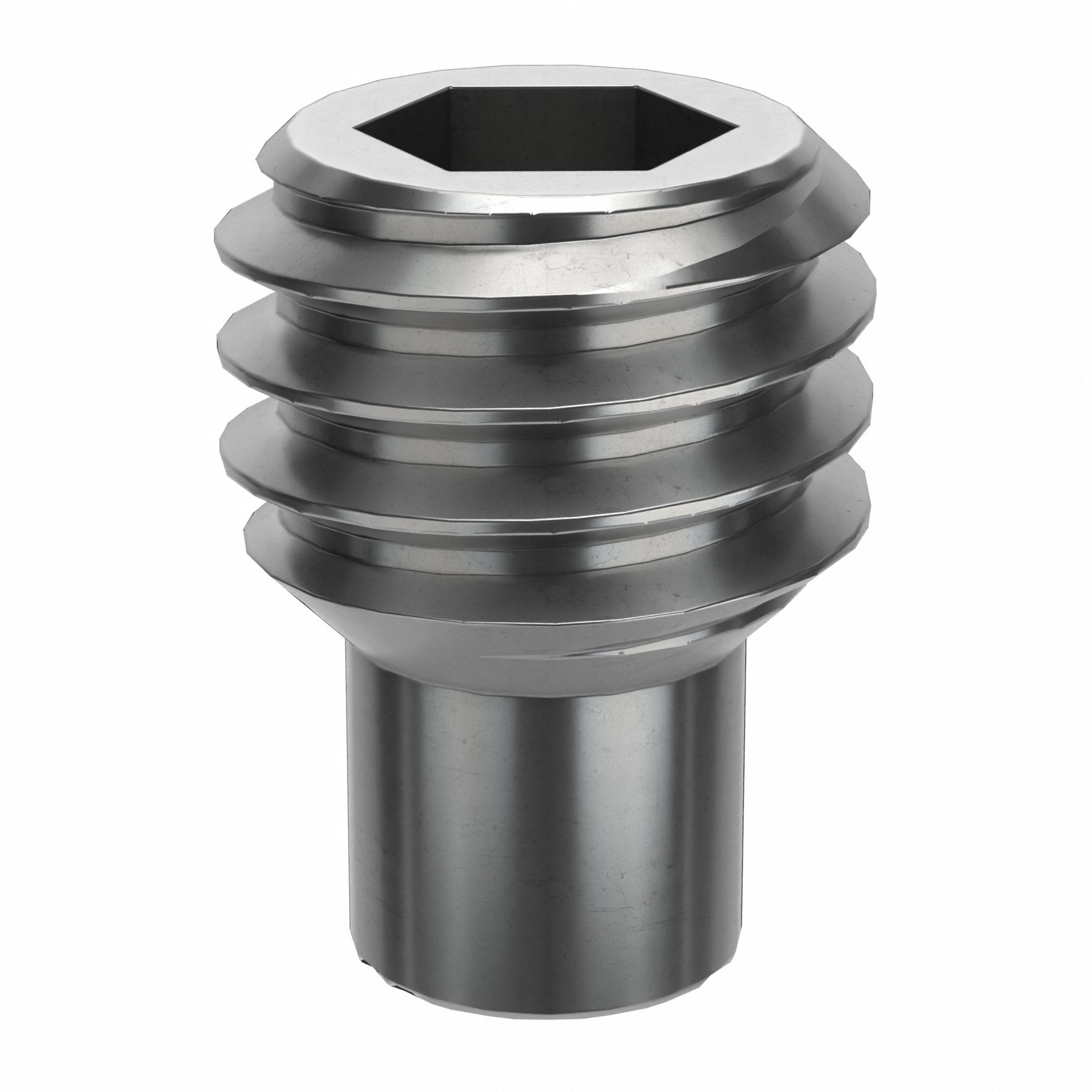 Socket Set Screw: M3x0.5 Thread Size, 4 mm Overall Lg, Dog pt, Stainless Steel, Plain, 100 PK