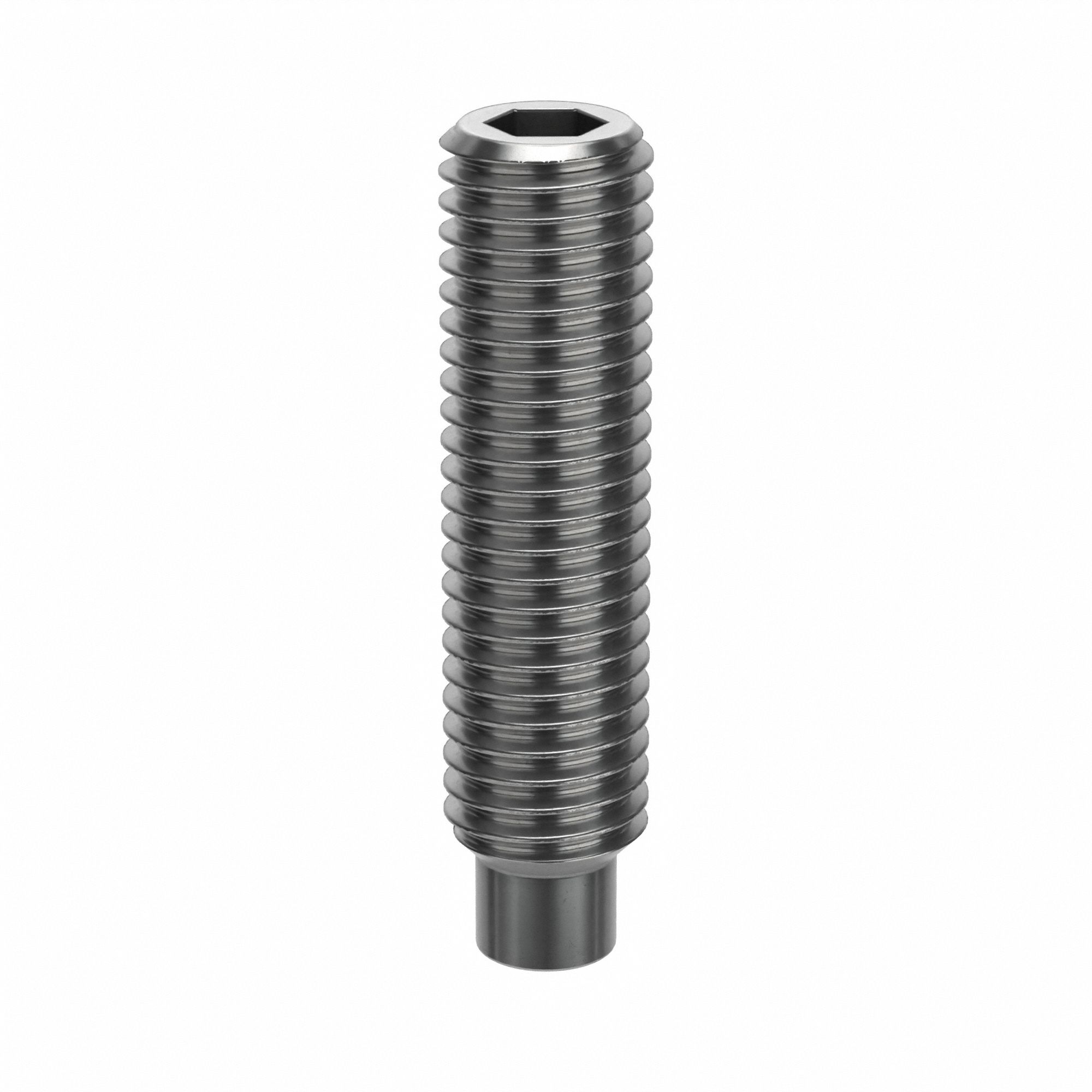 Socket Set Screw: M12x1.75 Thread Size, 50 mm Overall Lg, Dog pt, Stainless Steel, Plain, 50 PK