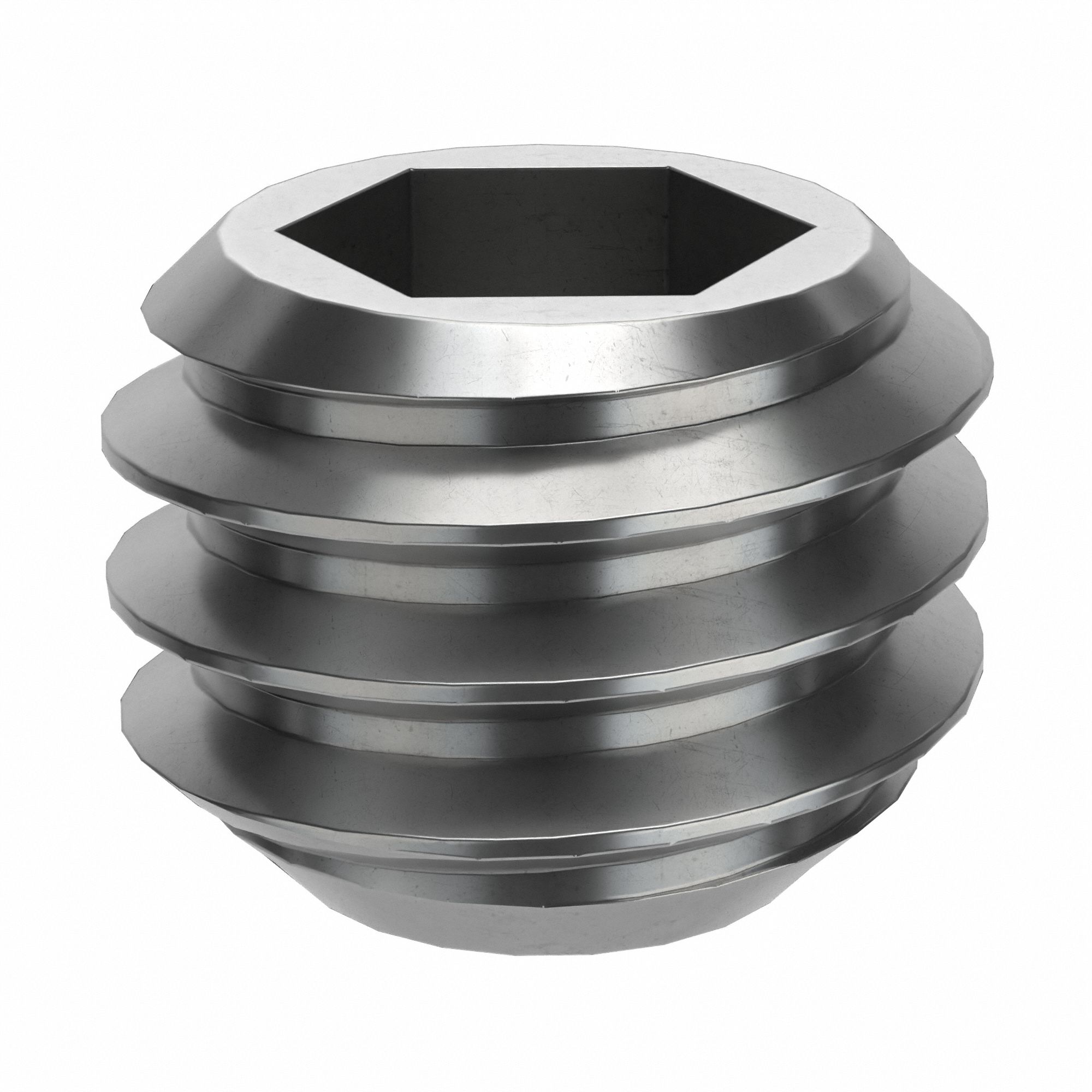 Socket Set Screw: M4x0.7 Thread Size, 3 mm Overall Lg, Flat pt, Stainless Steel, Plain, 100 PK