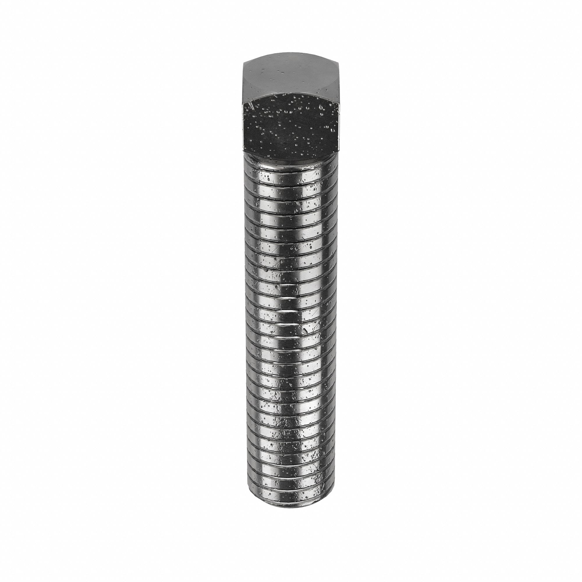 Socket Set Screw: 3/8"-16 Thread Size, 2 in Overall Lg, Cup pt, Steel, Plain, External Square, 25 PK