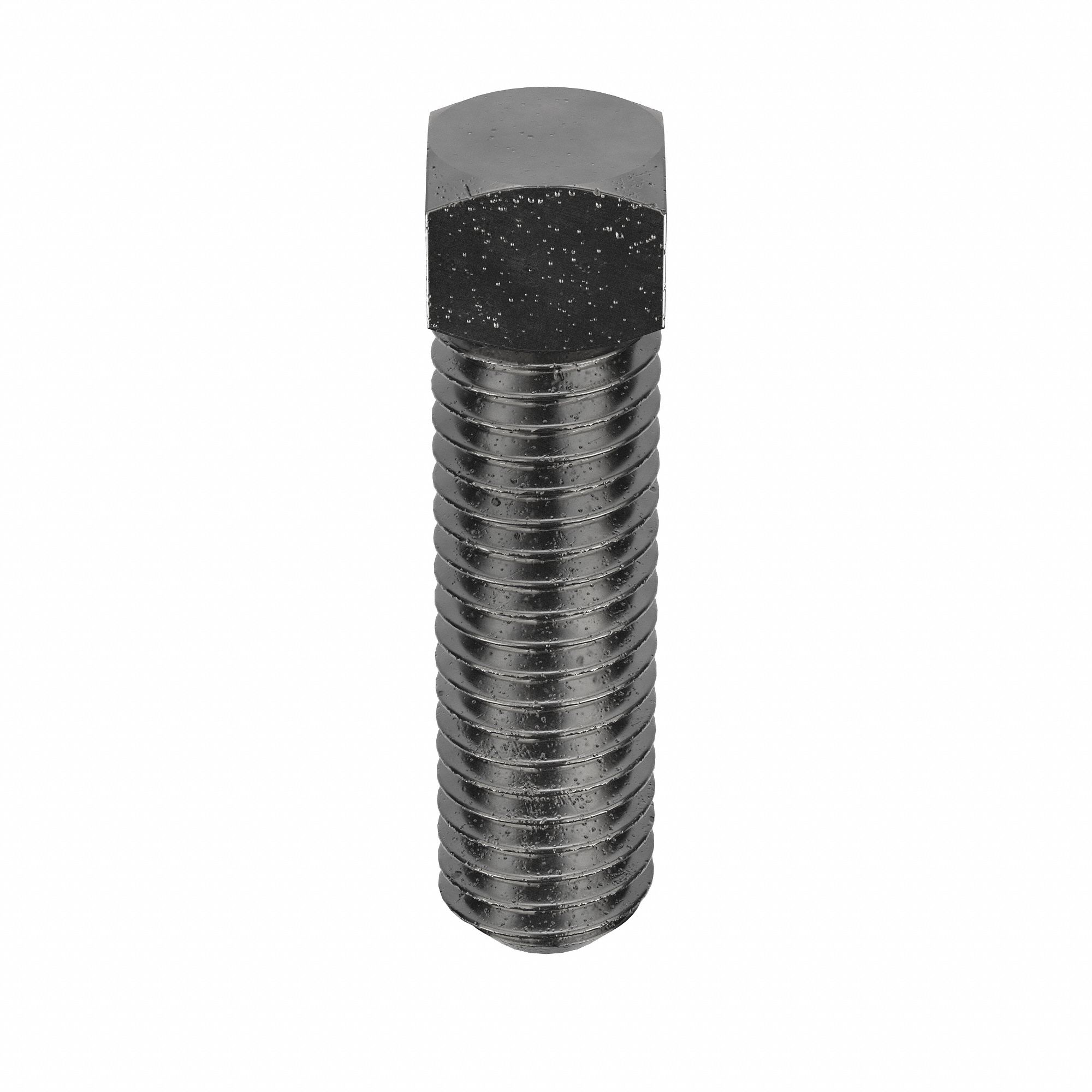 Socket Set Screw: 1/2"-13 Thread Size, 2 in Overall Lg, Cup pt, Steel, Plain, External Square, 10 PK