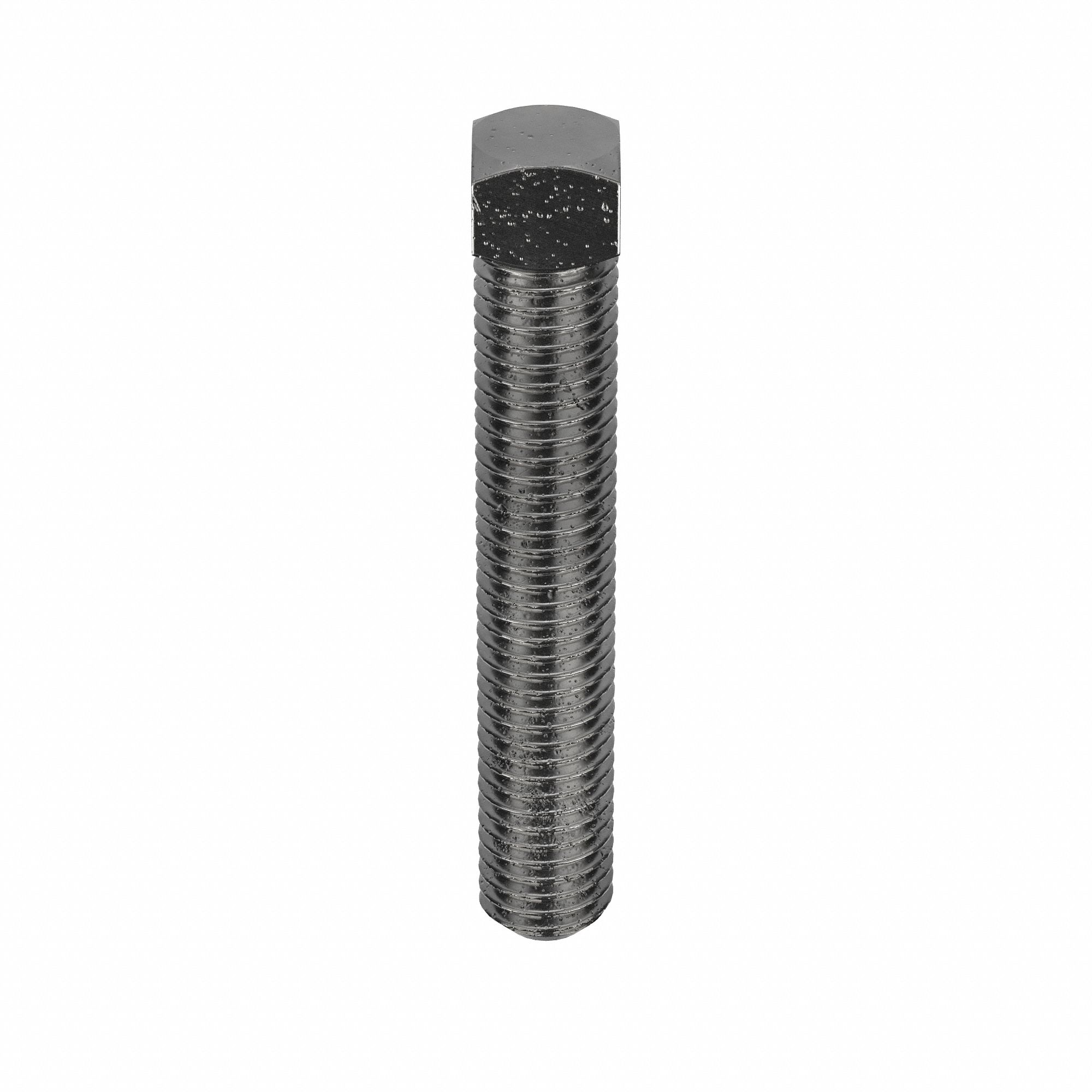 Socket Set Screw: 5/8"-11 Thread Size, 4 in Overall Lg, Cup pt, Steel, Plain, External Square, 5 PK