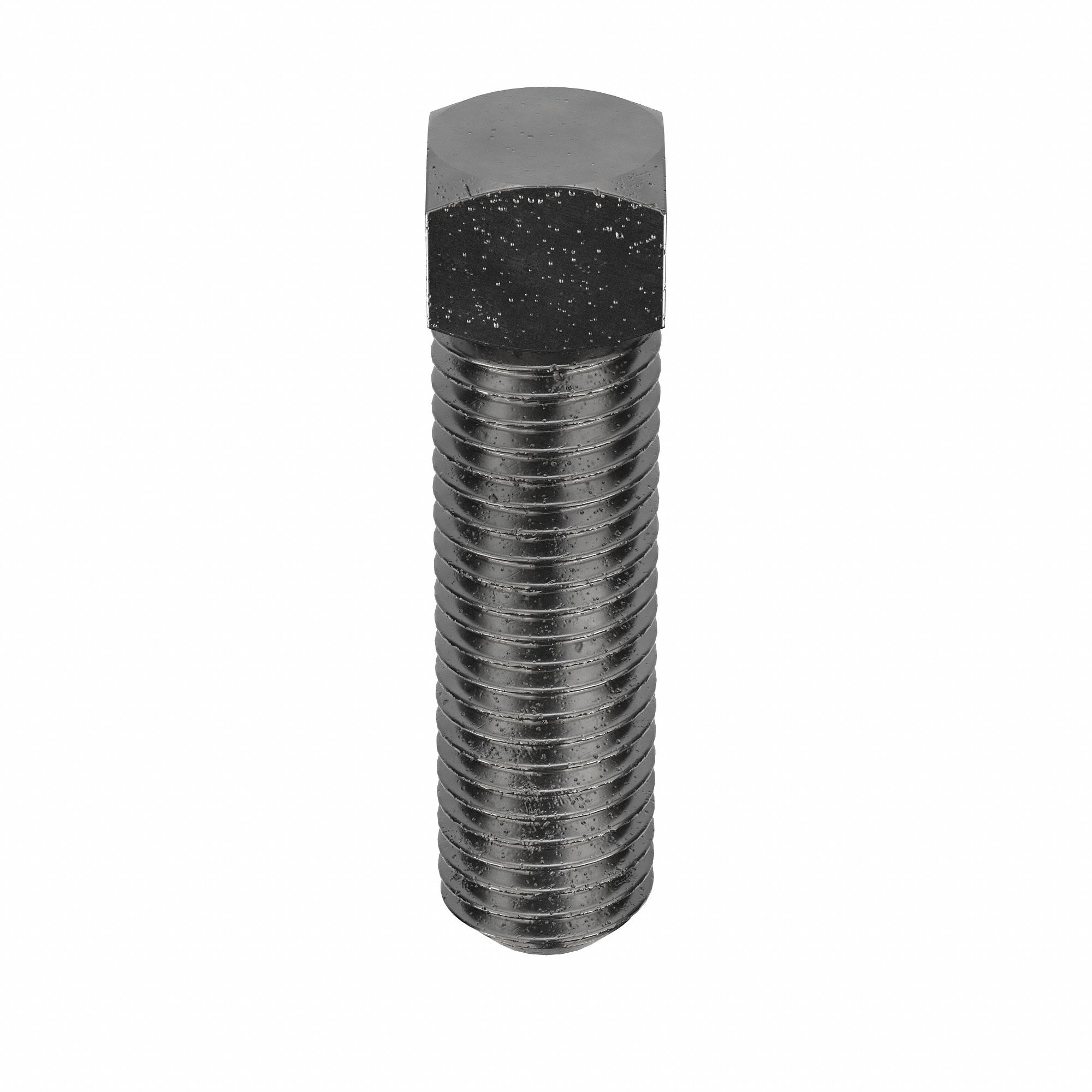Socket Set Screw: 3/4"-10 Thread Size, 3 in Overall Lg, Cup pt, Steel, Plain, External Square, 5 PK