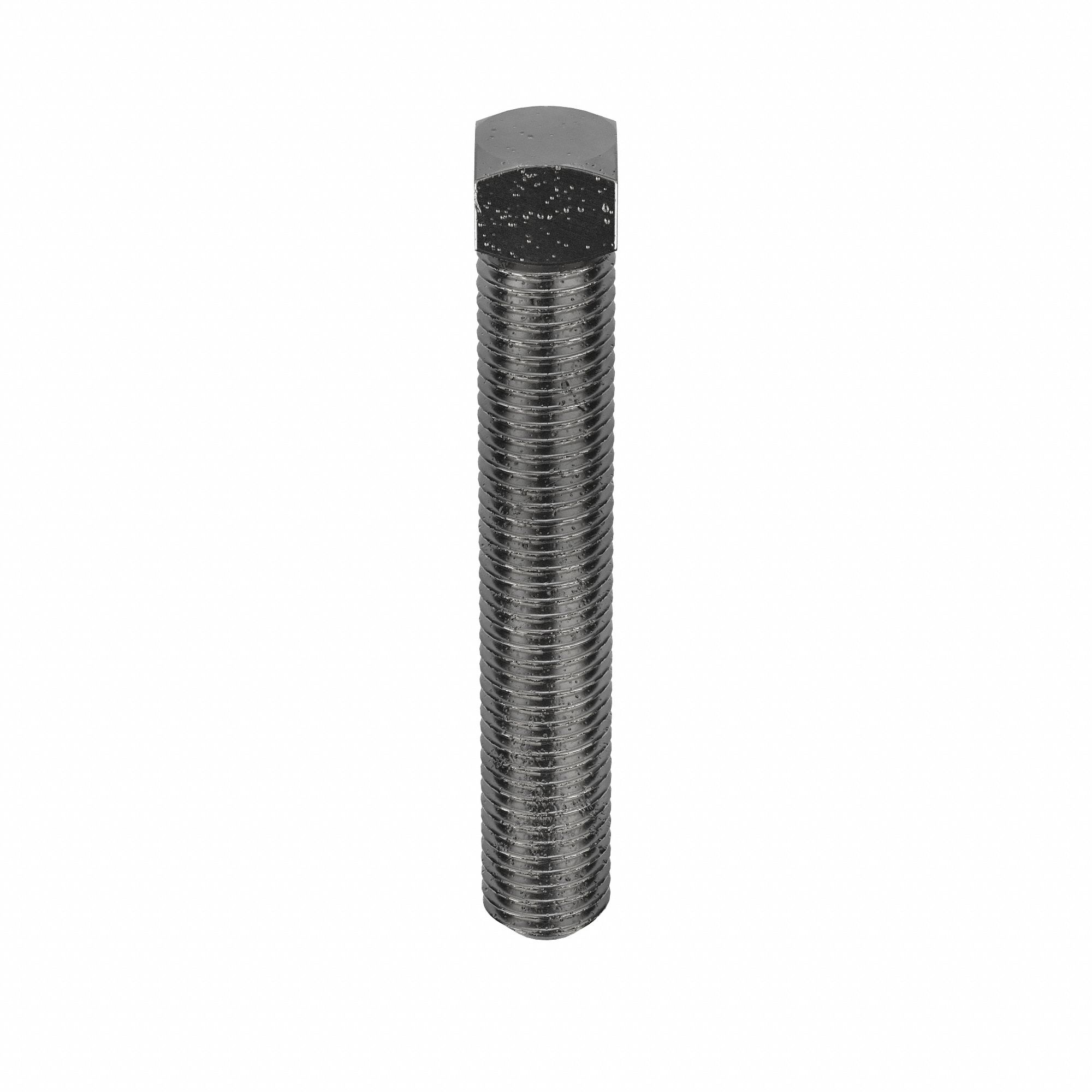 Socket Set Screw: 3/4"-10 Thread Size, 5 in Overall Lg, Cup pt, Steel, Plain, External Square, 5 PK