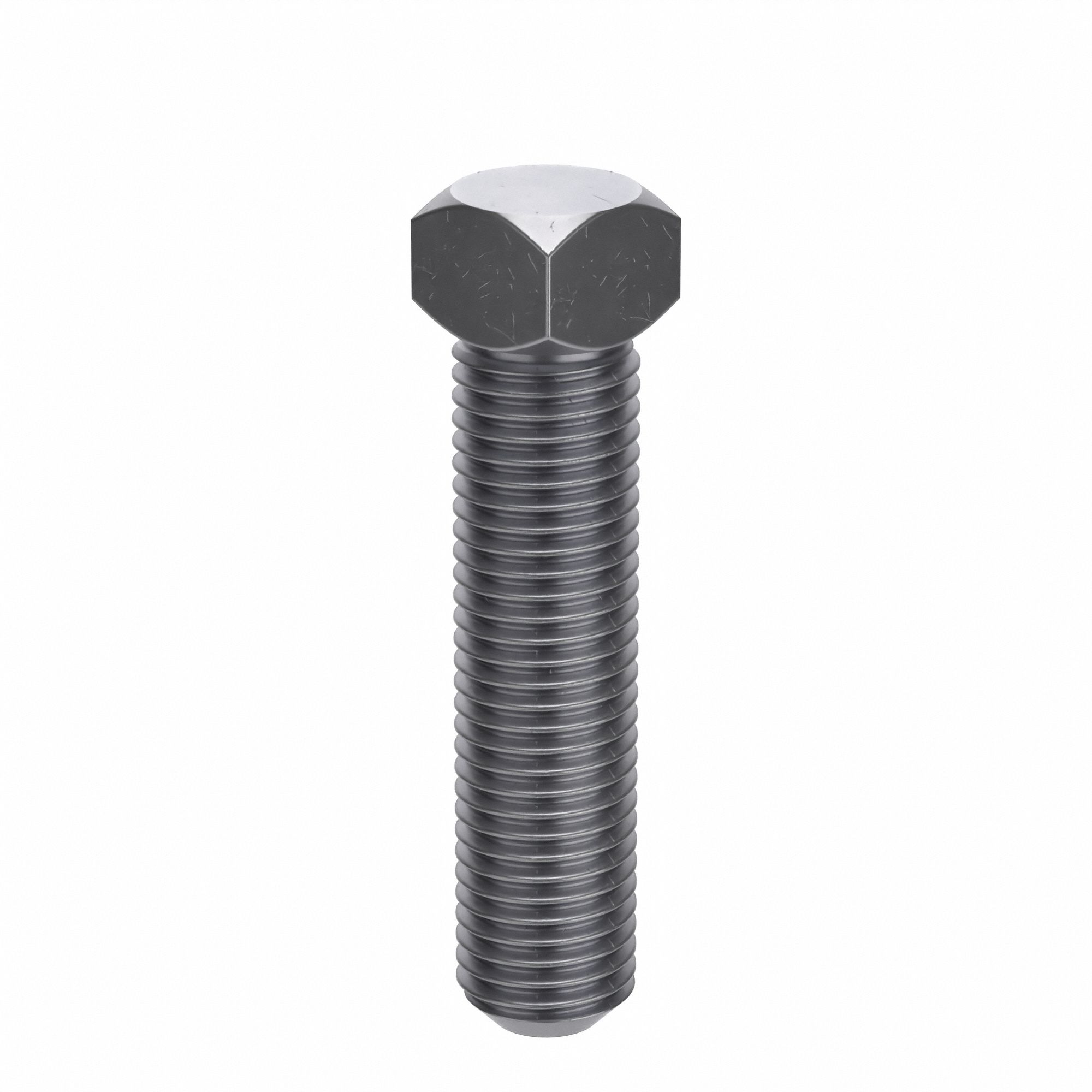 Socket Set Screw: 1"-8 Thread Size, 4 in Overall Lg, Cup pt, Steel, Plain, External Square