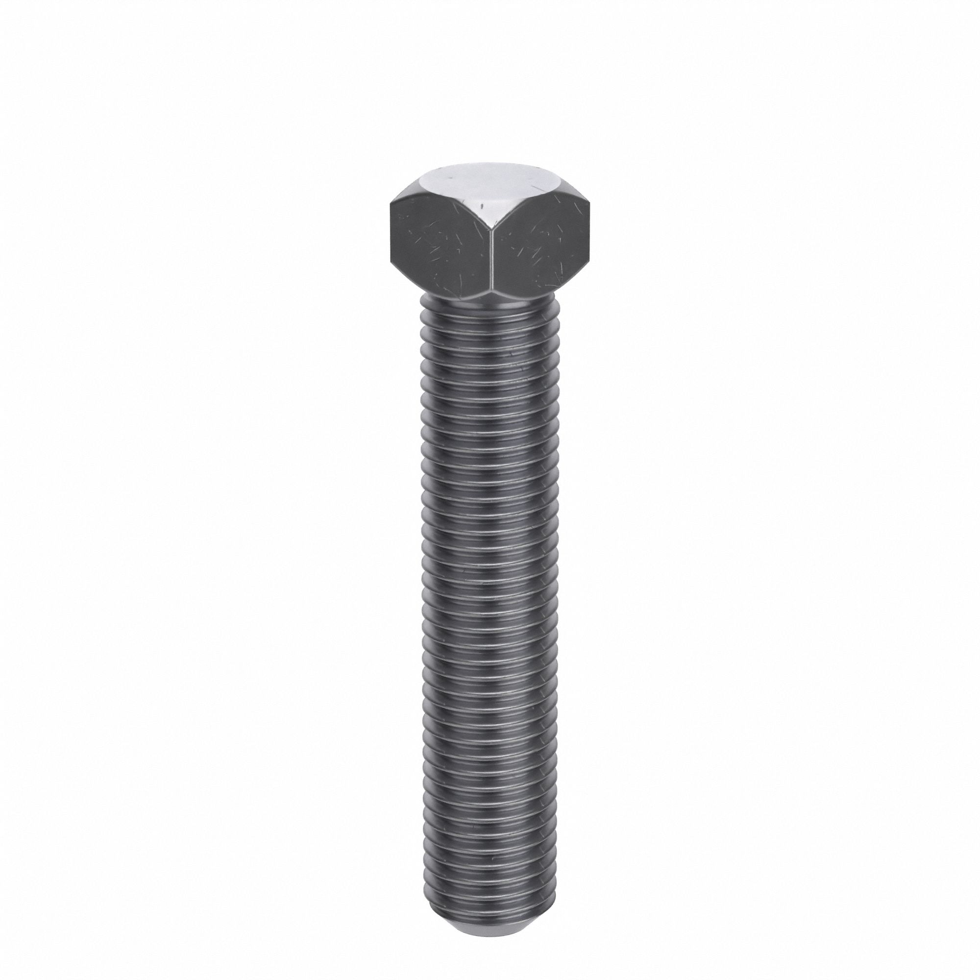Socket Set Screw: 1"-8 Thread Size, 5 in Overall Lg, Cup pt, Steel, Plain, External Square
