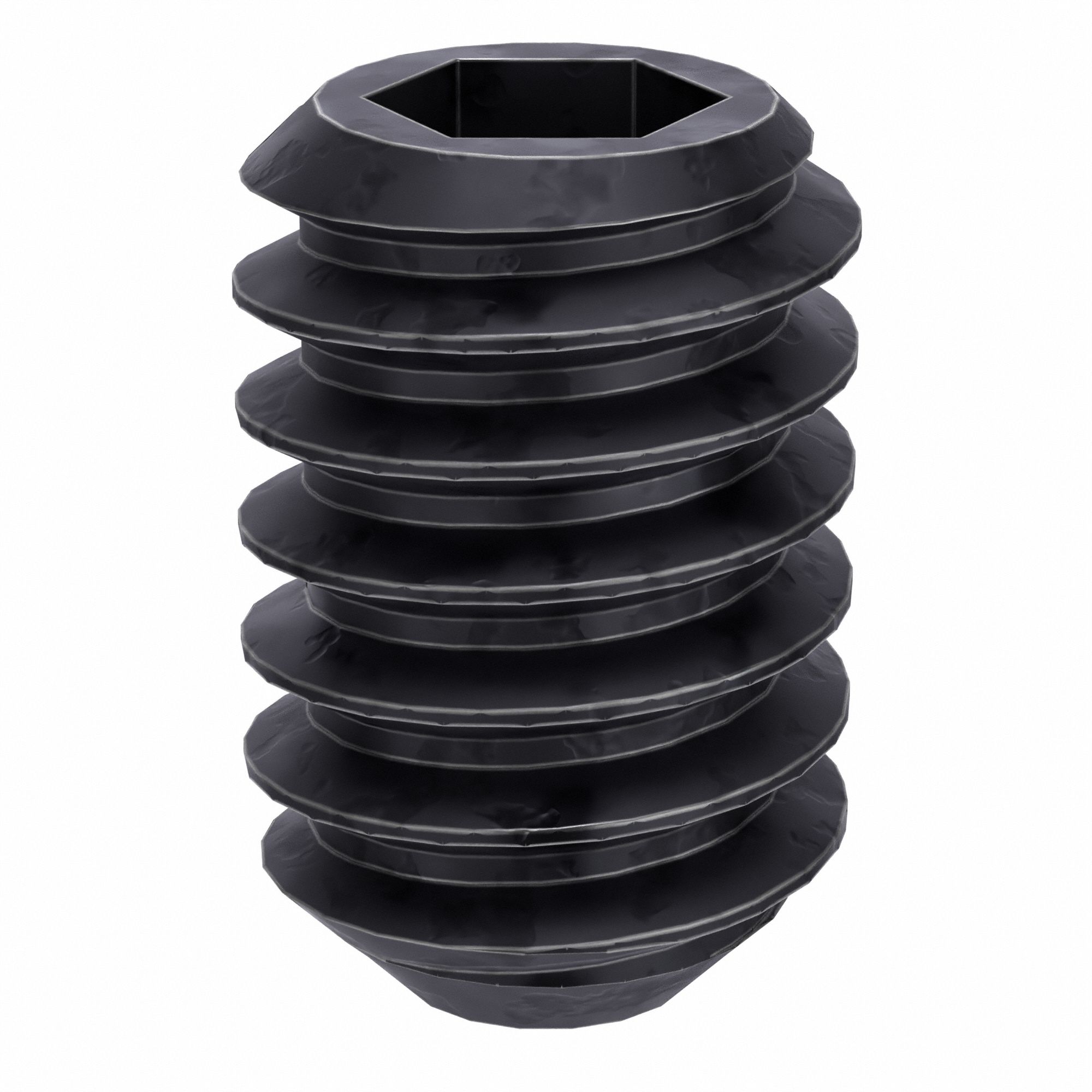 SOCKET SET SCREW, #5-40 THREAD, 3/16 IN OVERALL L, FLAT POINT, ALLOY STEEL, BLACK OXIDE, 100 PK