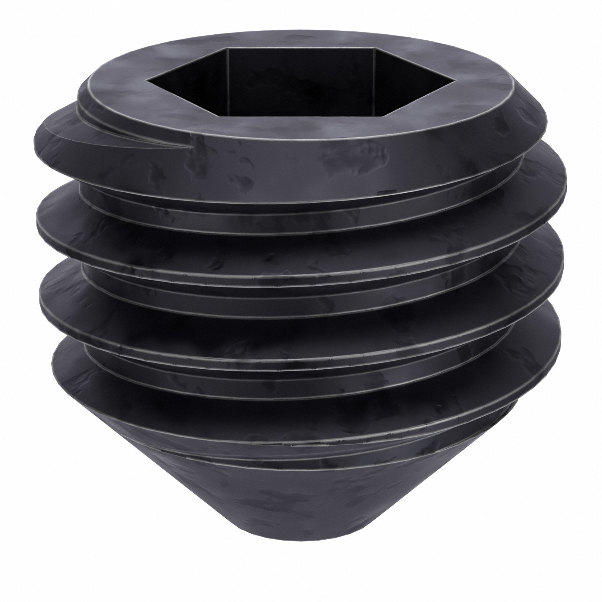 Socket Set Screw: 1/2"-13 Thread Size, 7/16 in Overall Lg, Cup pt, Alloy Steel, Black Oxide, 50 PK