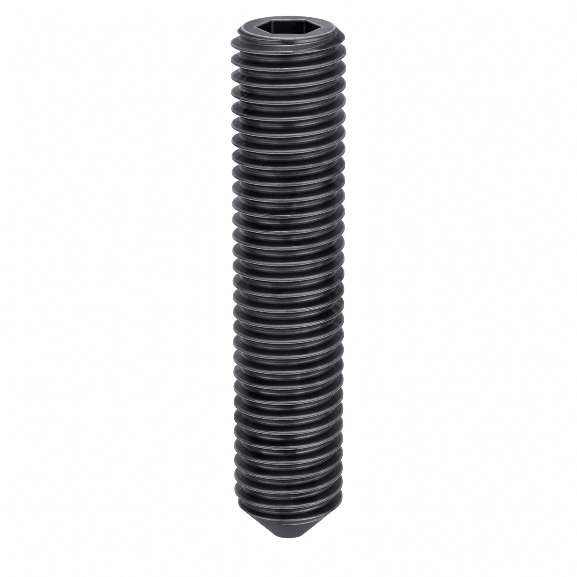 Socket Set Screw: 5/8"-11 Thread Size, 3 in Overall Lg, Cup pt, Alloy Steel, Black Oxide, 5 PK