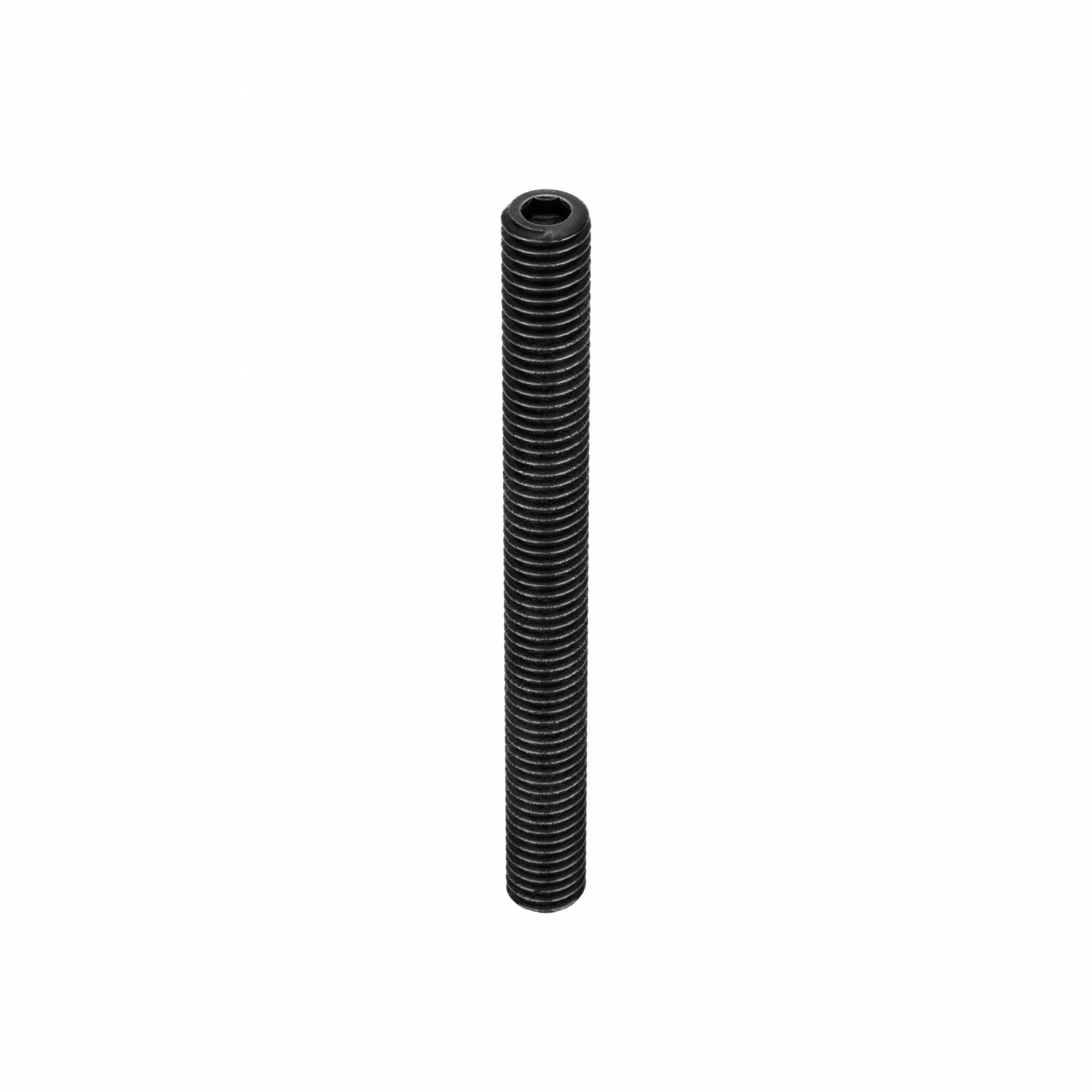 Socket Set Screw: #10-32 Thread Size, 2 in Overall Lg, Cup pt, Alloy Steel, Black Oxide, 50 PK