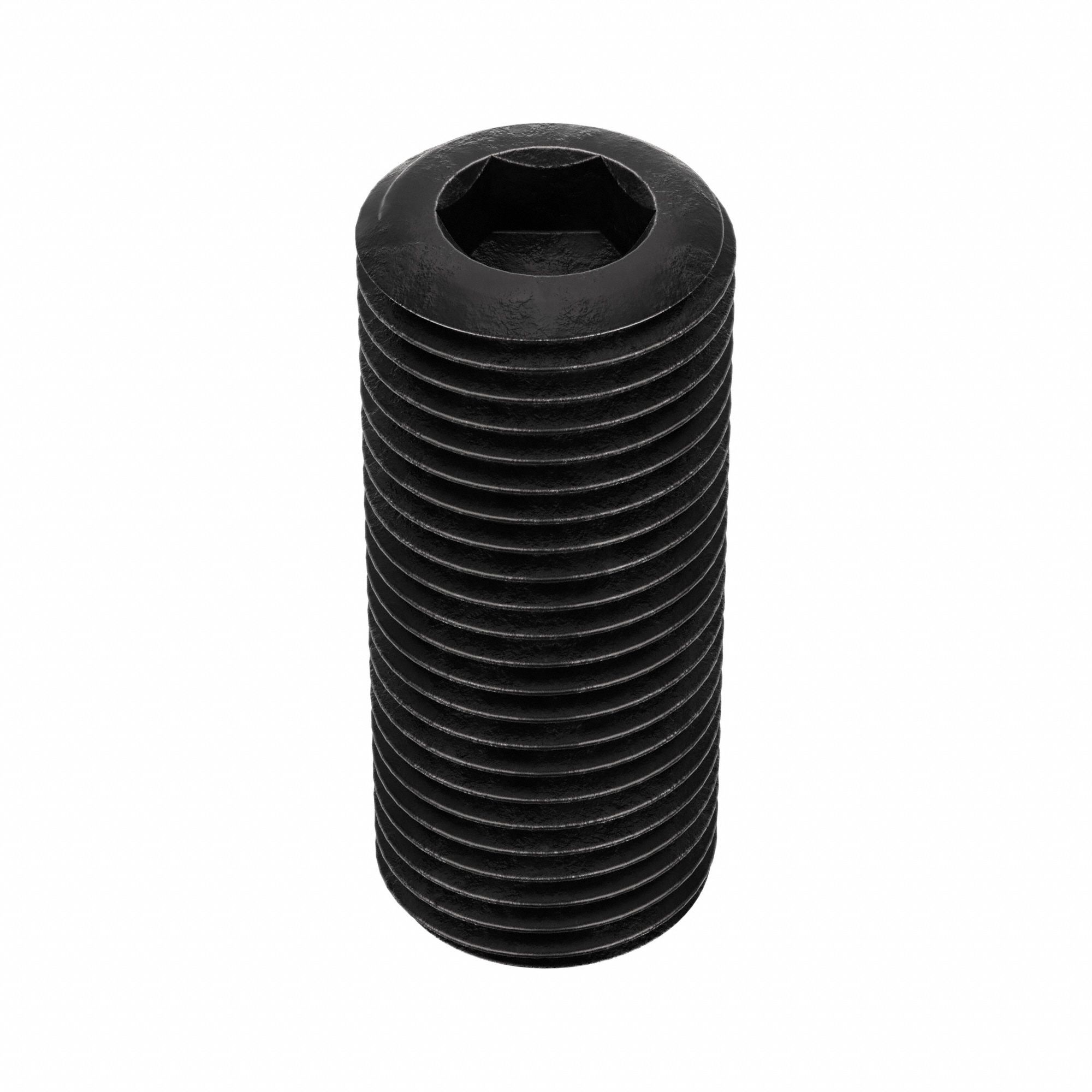 Socket Set Screw: 1/2"-20 Thread Size, 1 1/4 in Overall Lg, Cup pt, Alloy Steel, Black Oxide, 25 PK