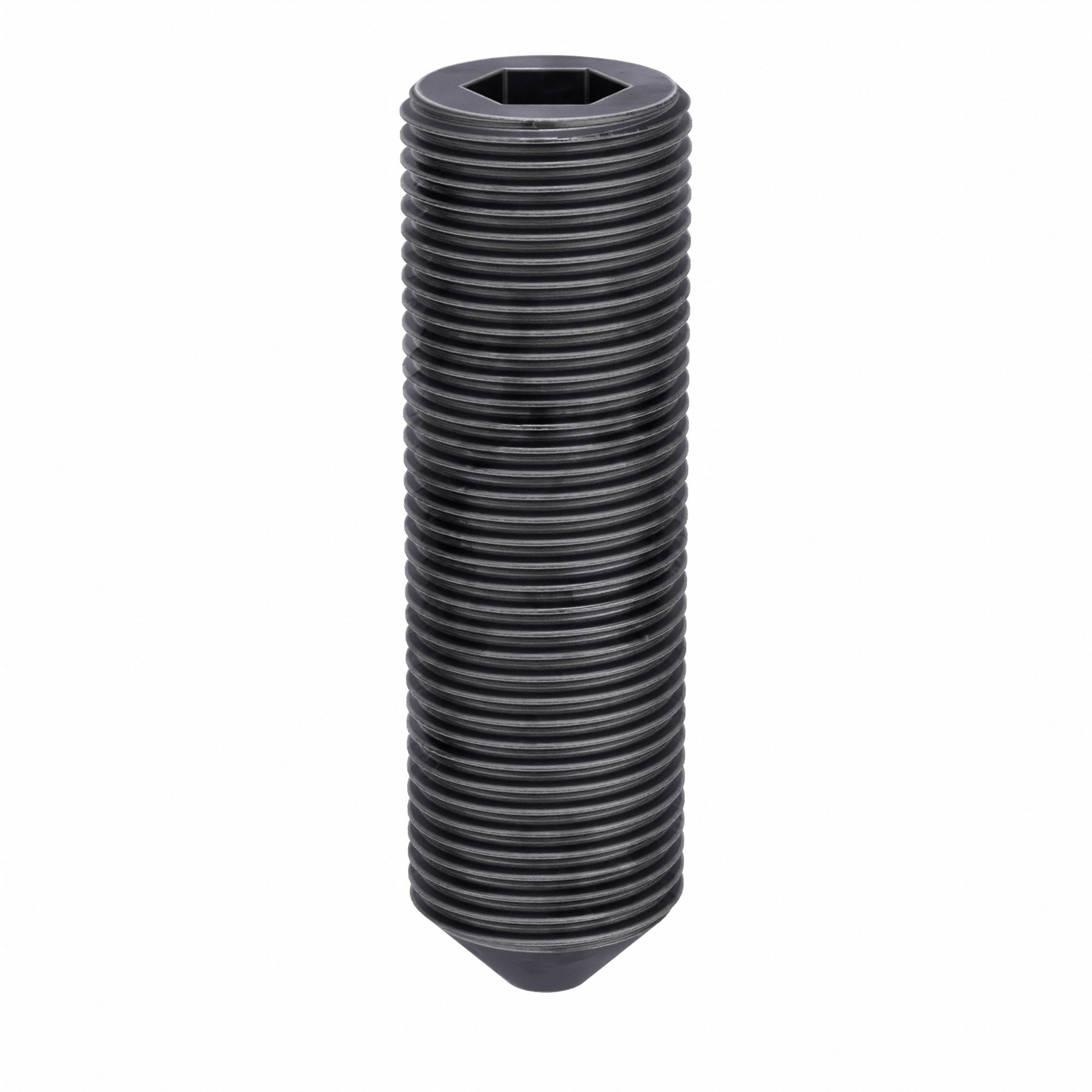 Socket Set Screw: 3/4"-16 Thread Size, 2 1/2 in Overall Lg, Cup pt, Alloy Steel, Black Oxide, 5 PK