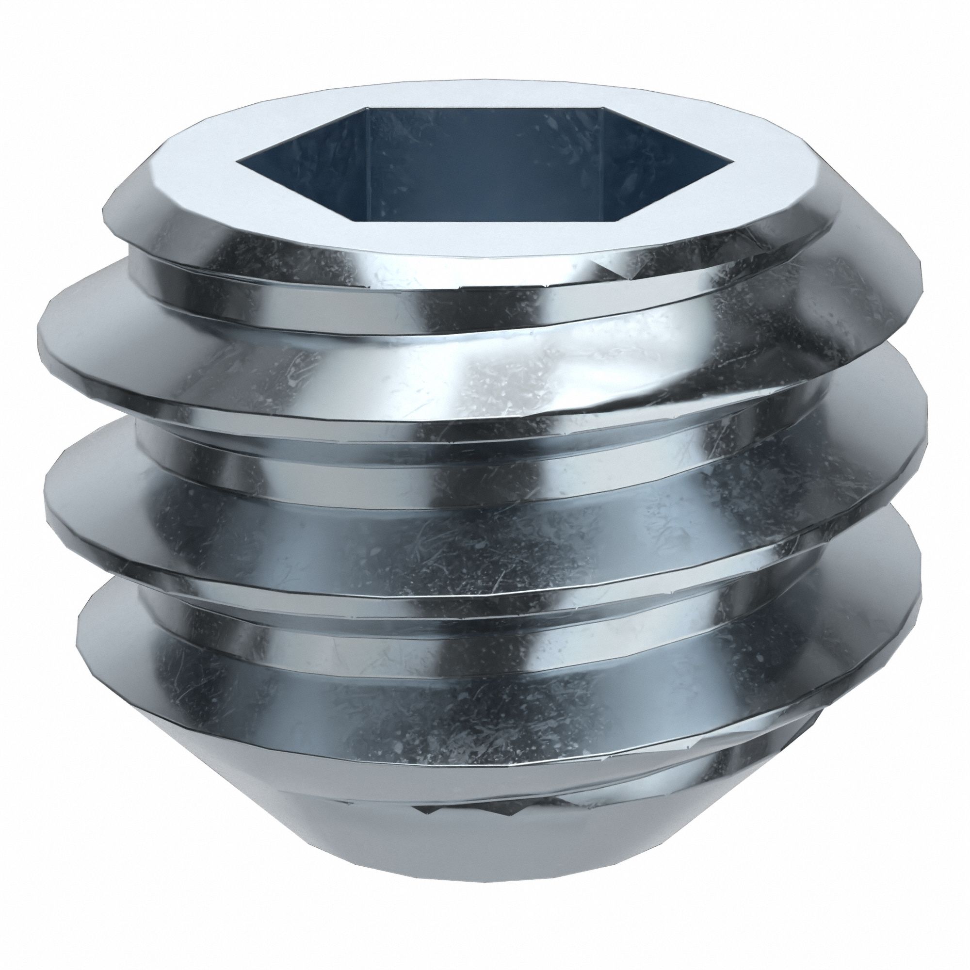 Socket Set Screw: #8-32 Thread Size, 1/8 in Overall Lg, Flat pt, Alloy Steel, Zinc Plated, 100 PK