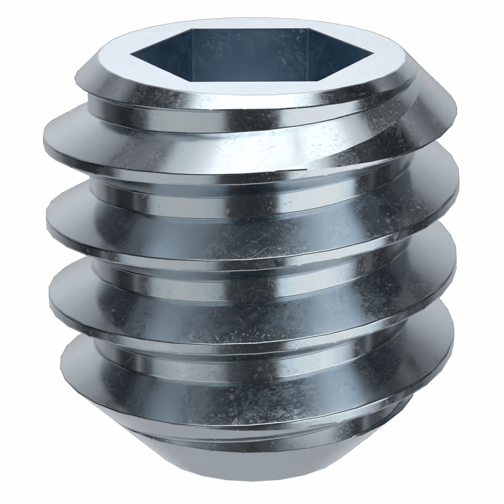 Socket Set Screw: 1/4"-20 Thread Size, 1/4 in Overall Lg, Flat pt, Alloy Steel, Zinc Plated, 100 PK