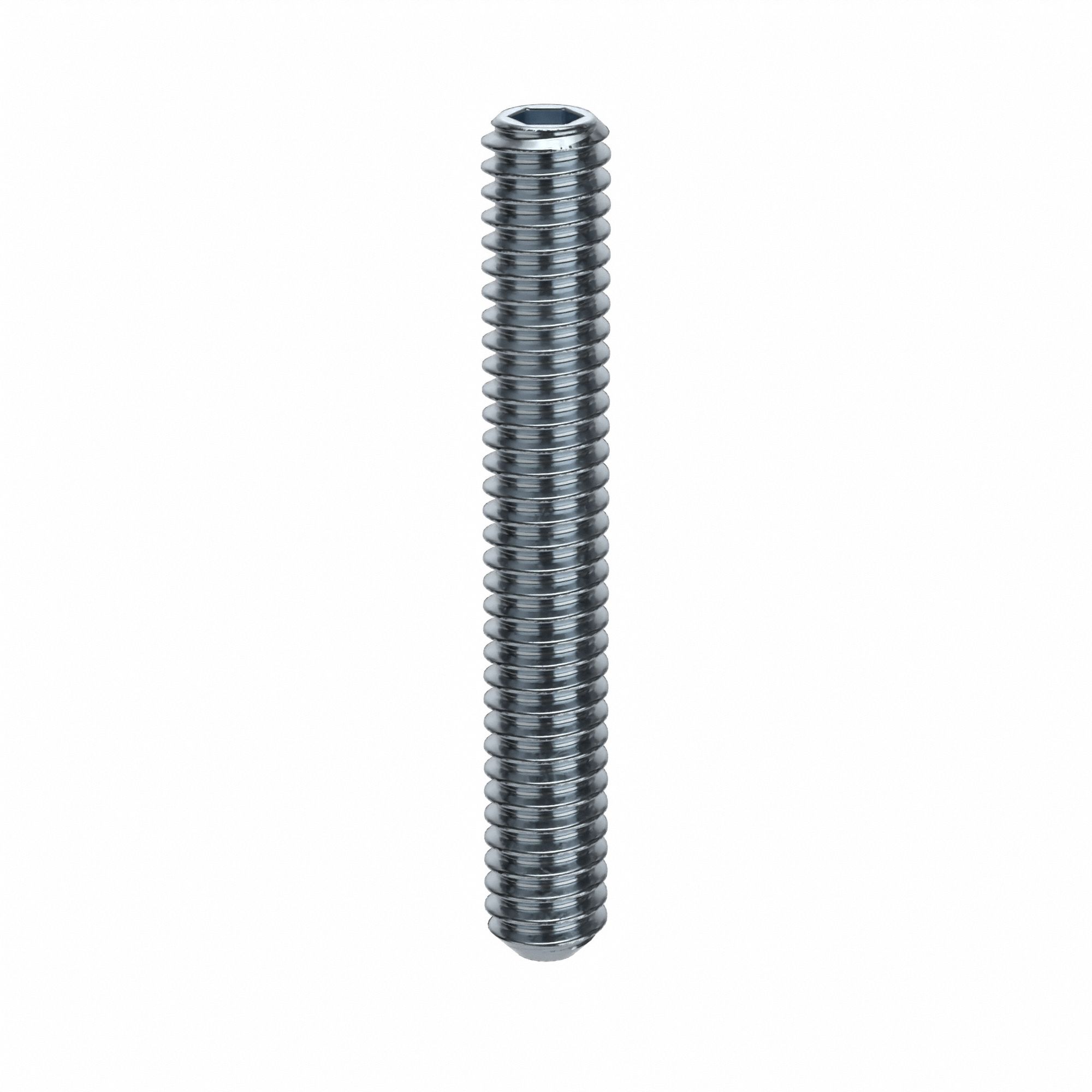 Socket Set Screw: 1/4"-20 Thread Size, 1 3/4 in Overall Lg, Flat pt, Alloy Steel, Socket, 100 PK