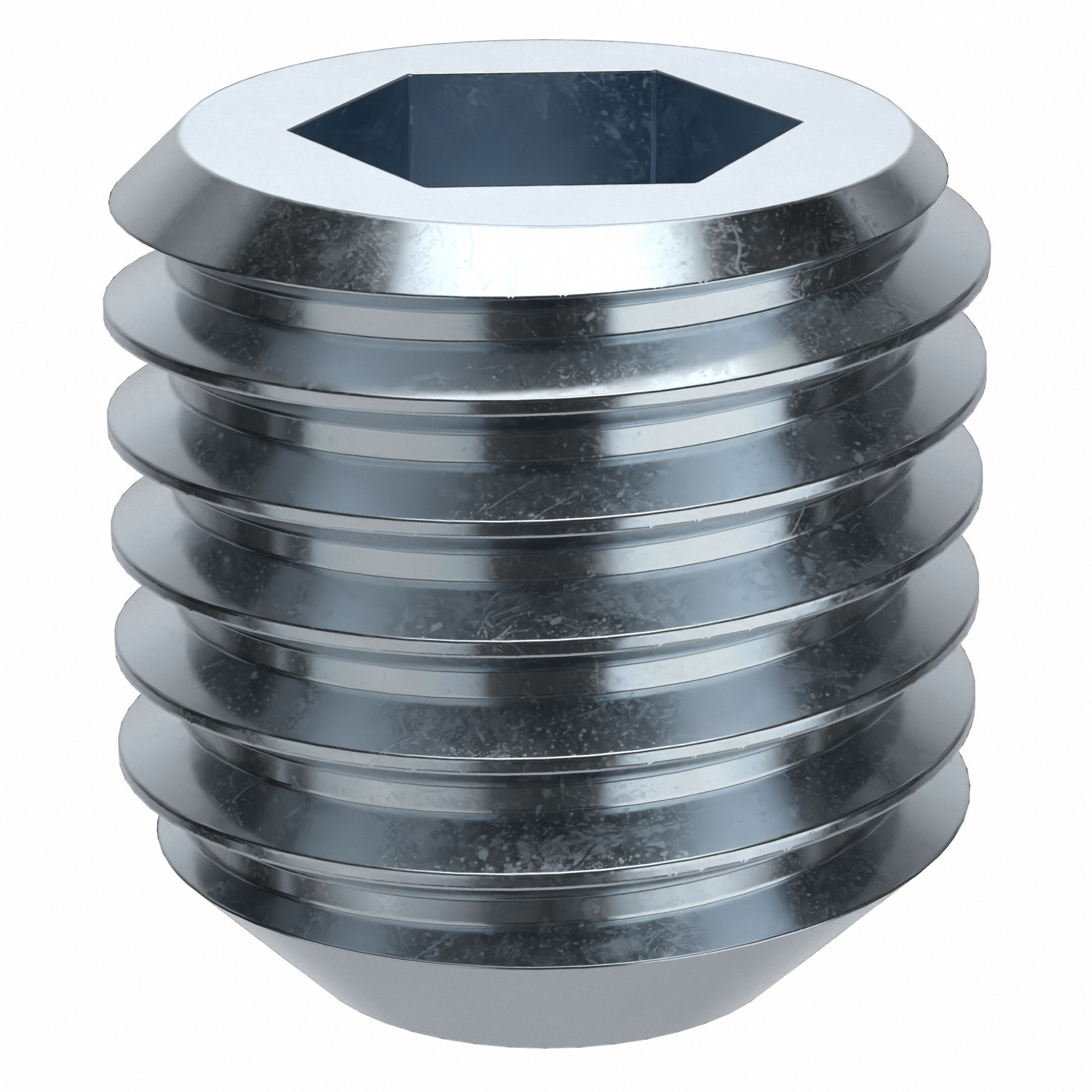Socket Set Screw: 3/4"-10 Thread Size, 3/4 in Overall Lg, Flat pt, Alloy Steel, Zinc Plated, 5 PK