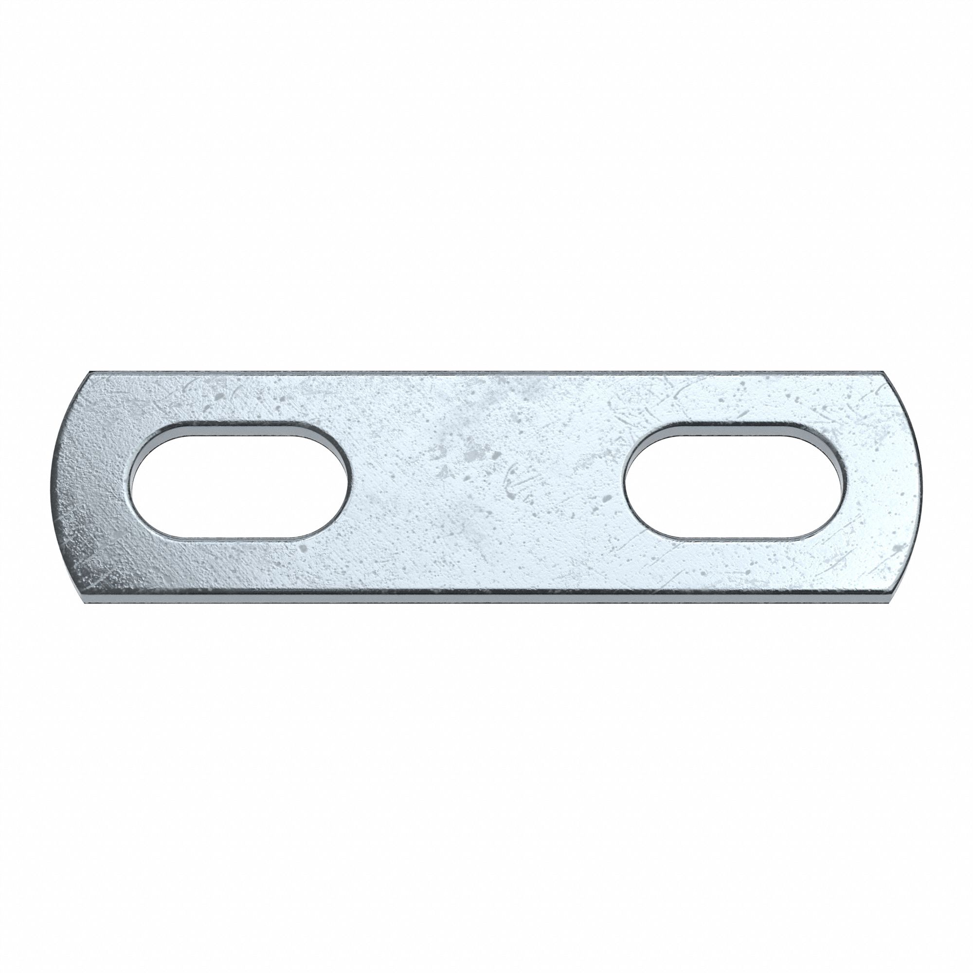 U-Bolt Mounting Plate: Steel, 3/4 in Wd, 7/8 in Lg, 3/32 in Thick, 10 PK