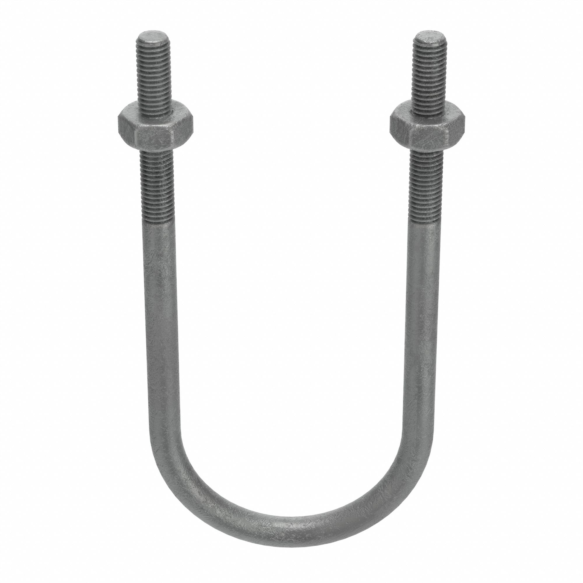 Standard U-Bolt: 1/2"-13 Thread Size, For Pipe Size 3 in, 8 1/2 in Inside Ht, Steel, 5 PK