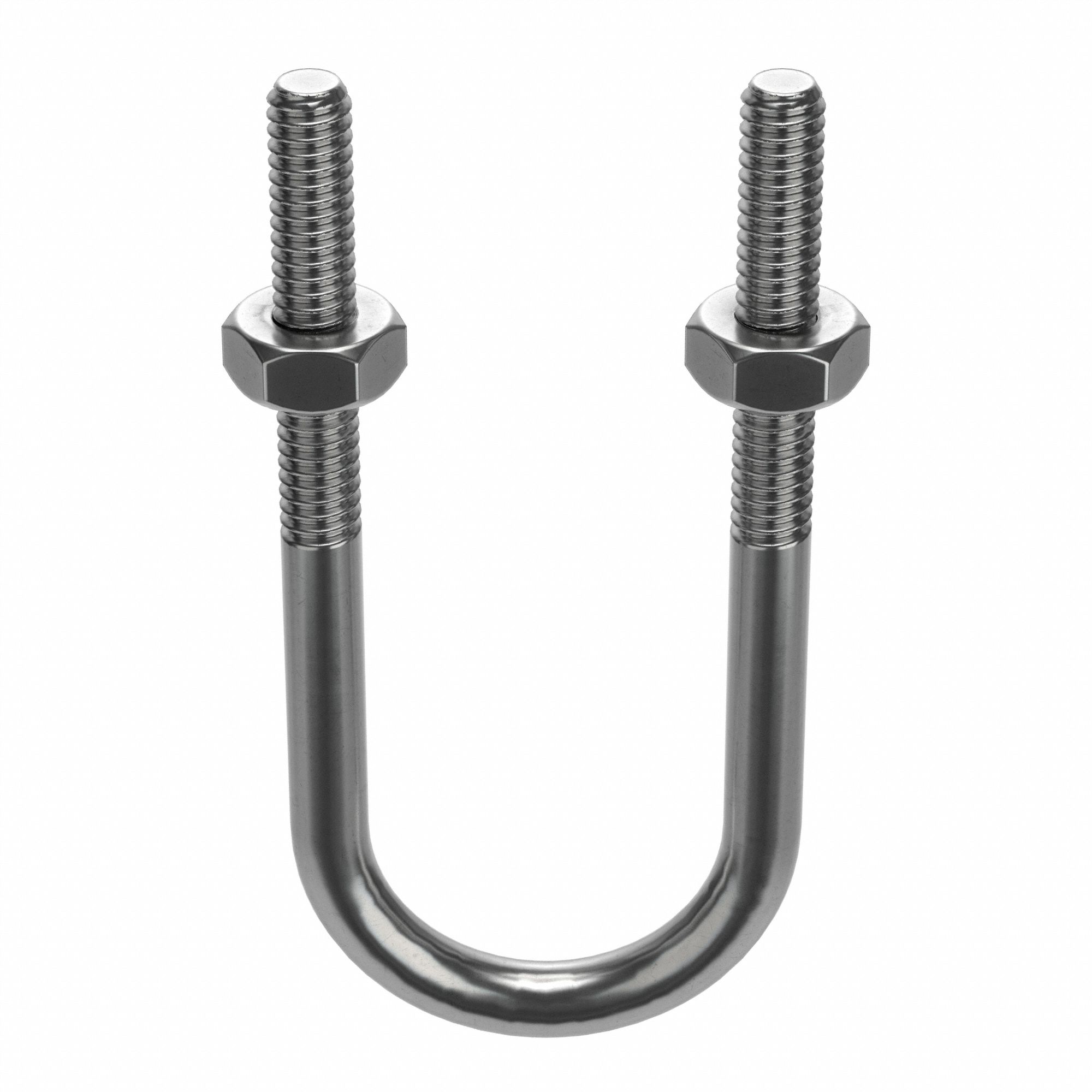 Standard U-Bolt: 1/4"-20 Thread Size, For Pipe Size 3/4 in, 3 1/8 in Inside Ht, Stainless Steel