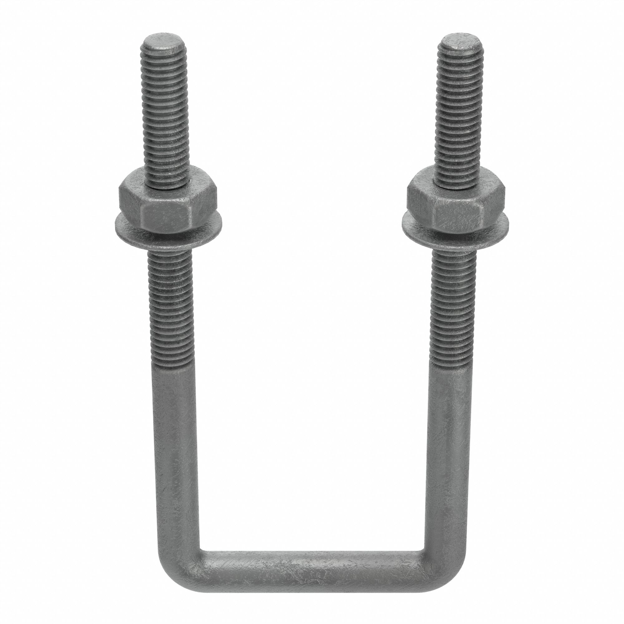 SQUARE U-BOLT, STEEL, HOT DIPPED GALVANIZED, ⅜