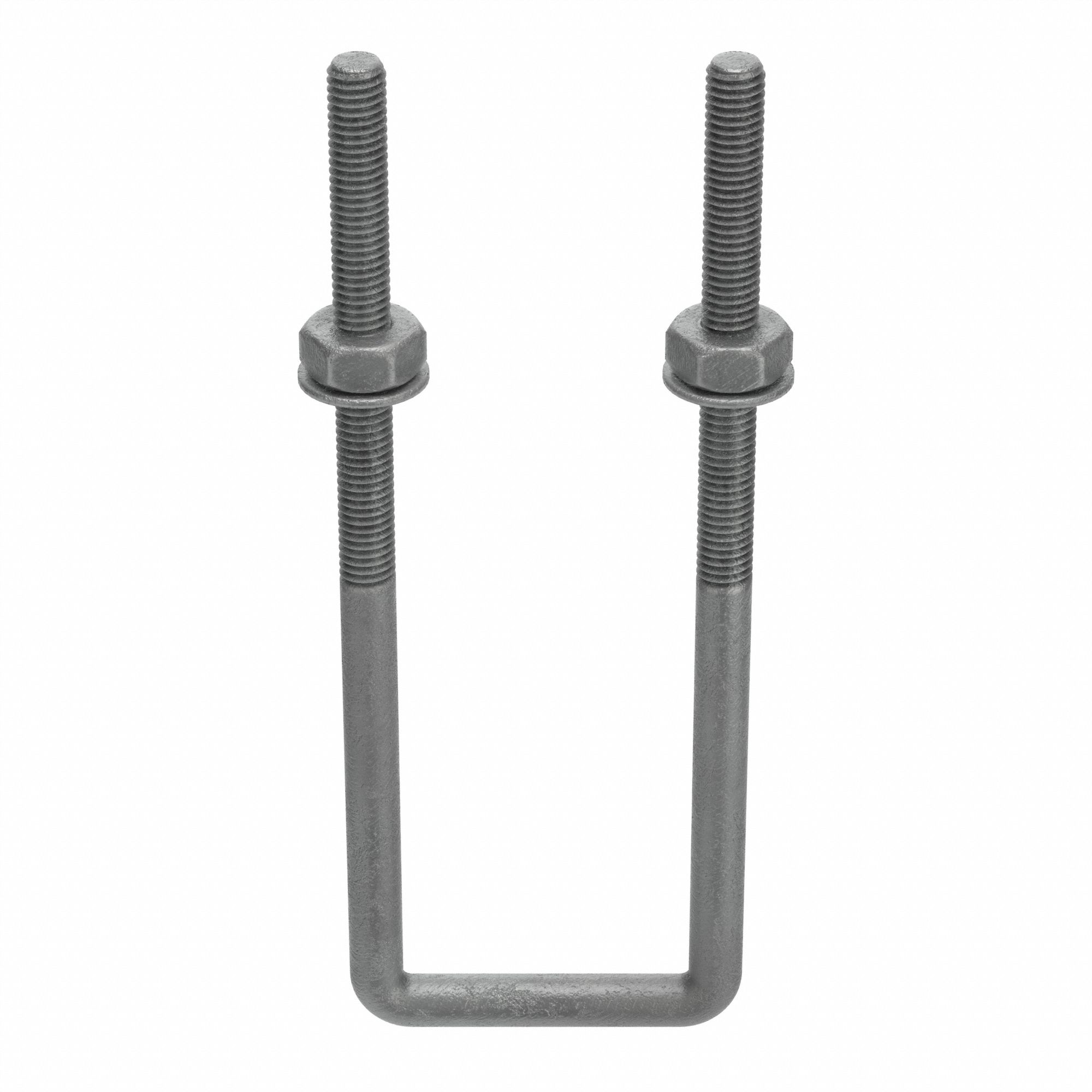 SQUARE U-BOLT, STEEL, HOT DIPPED GALVANIZED, ⅜