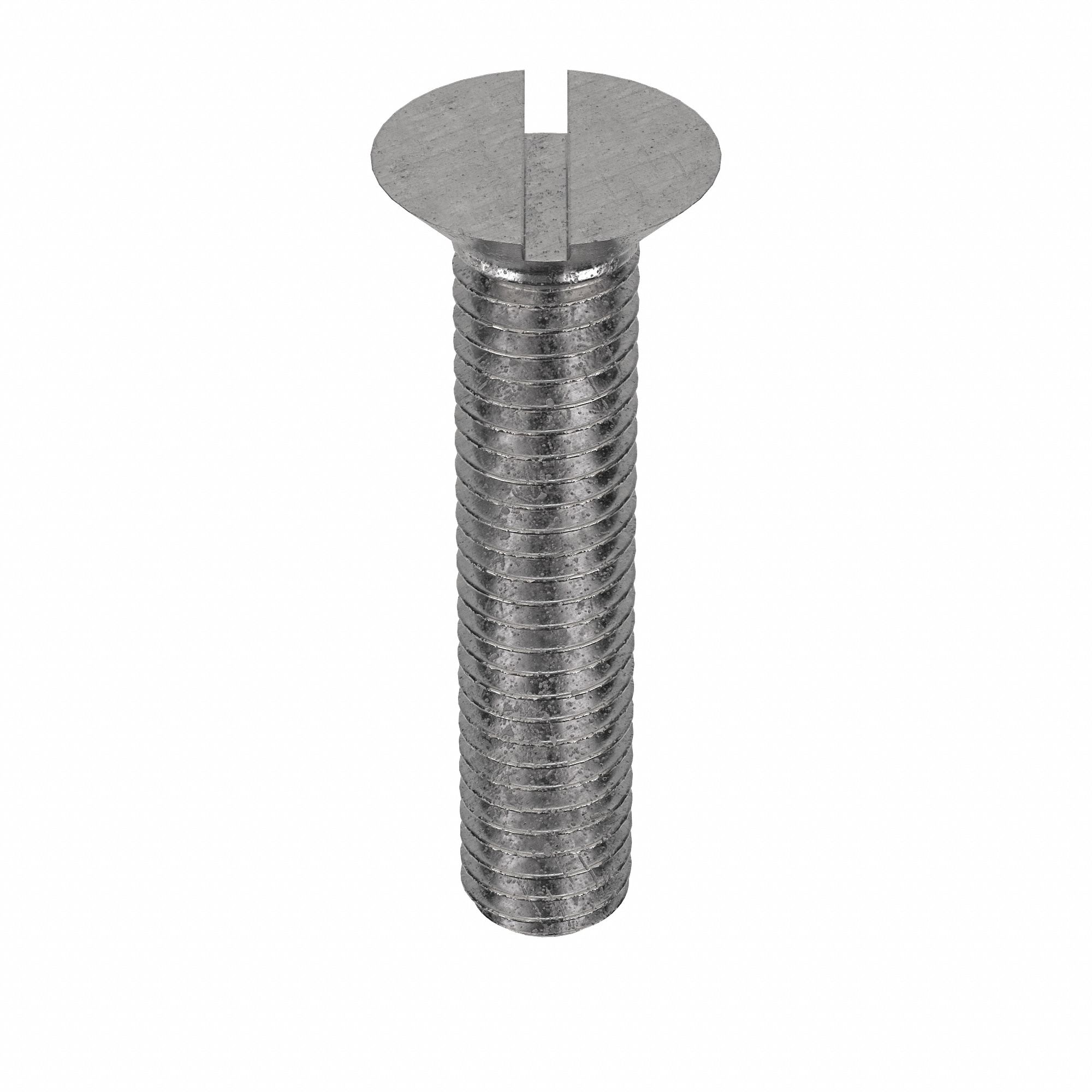 Machine Screw: M5x0.80 Thread Size, 25 mm Lg, 18-8, Stainless Steel, Plain, Flat, Slotted, 100 PK