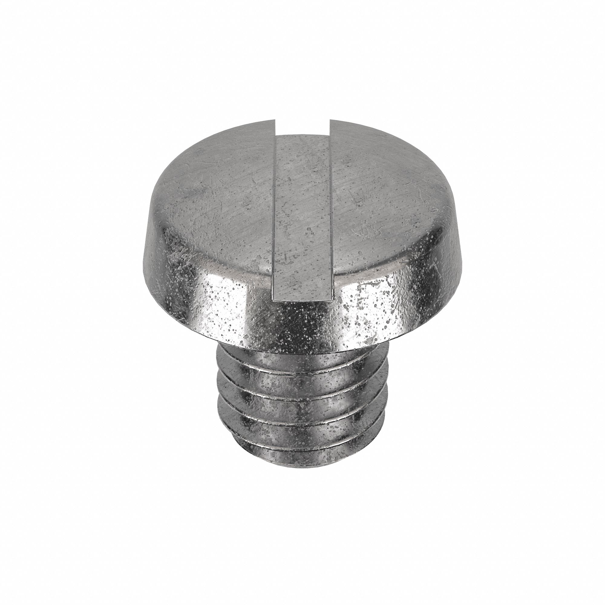 Machine Screw: M2.5x0.45 Thread Size, 3 mm Lg, 18-8, Stainless Steel, Plain, Cheese, Slotted, 100 PK