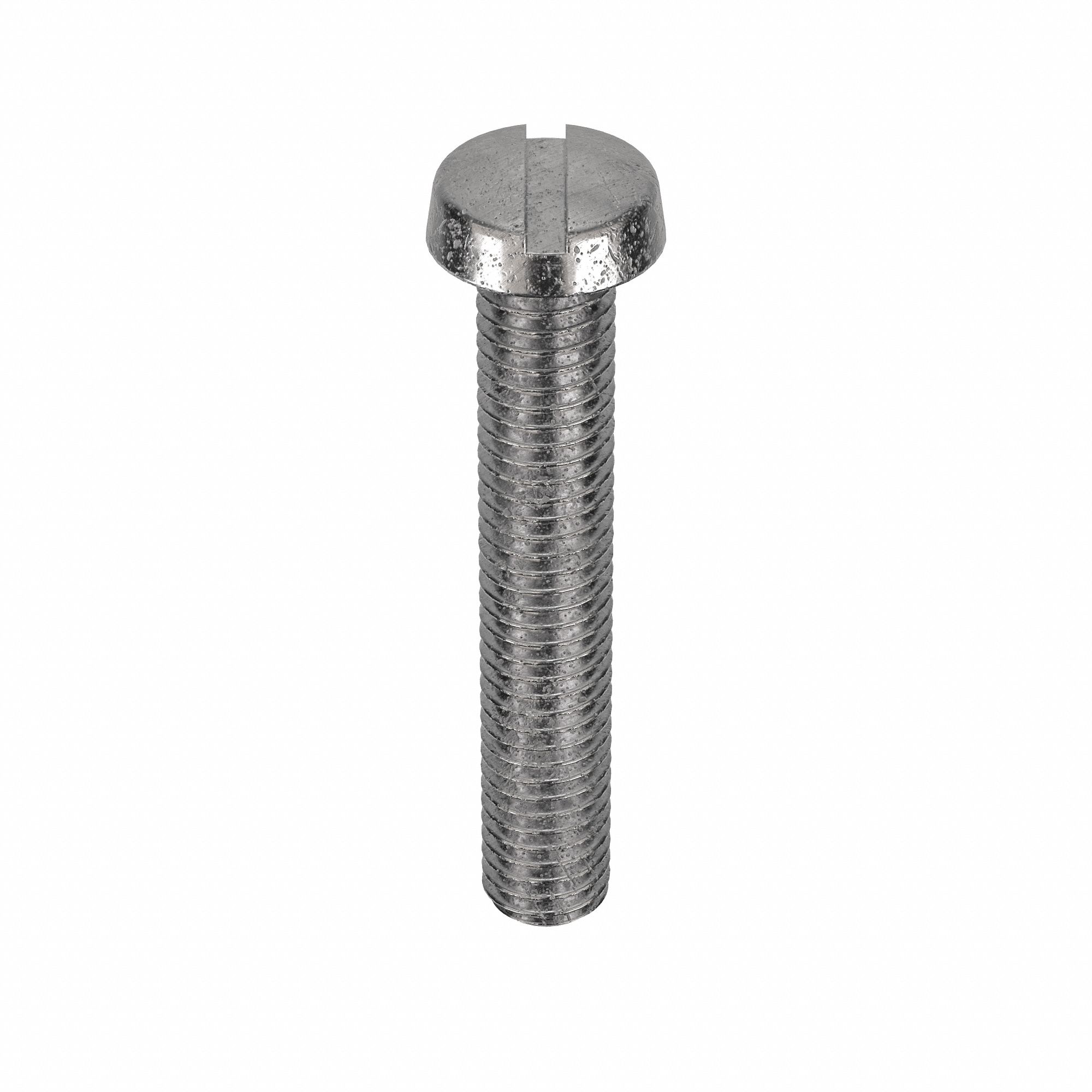 Machine Screw: M5x0.80 Thread Size, 30 mm Lg, 18-8, Stainless Steel, Plain, Cheese, Slotted, 100 PK